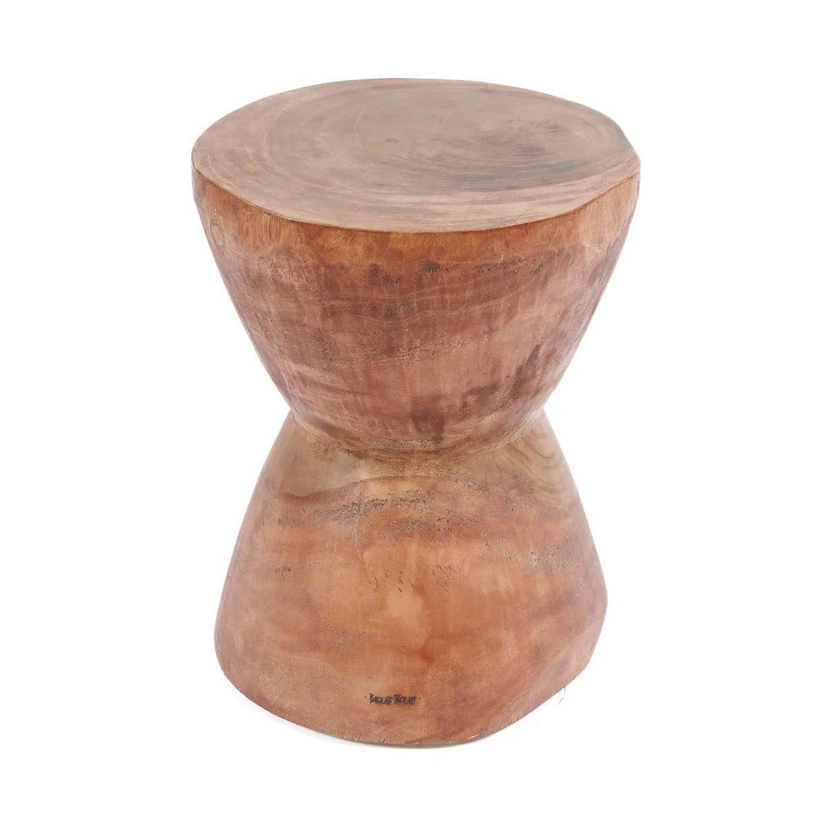 Tabouret en bois massif Kona – Finition naturelle, création artisanale neuve d’Indonésie