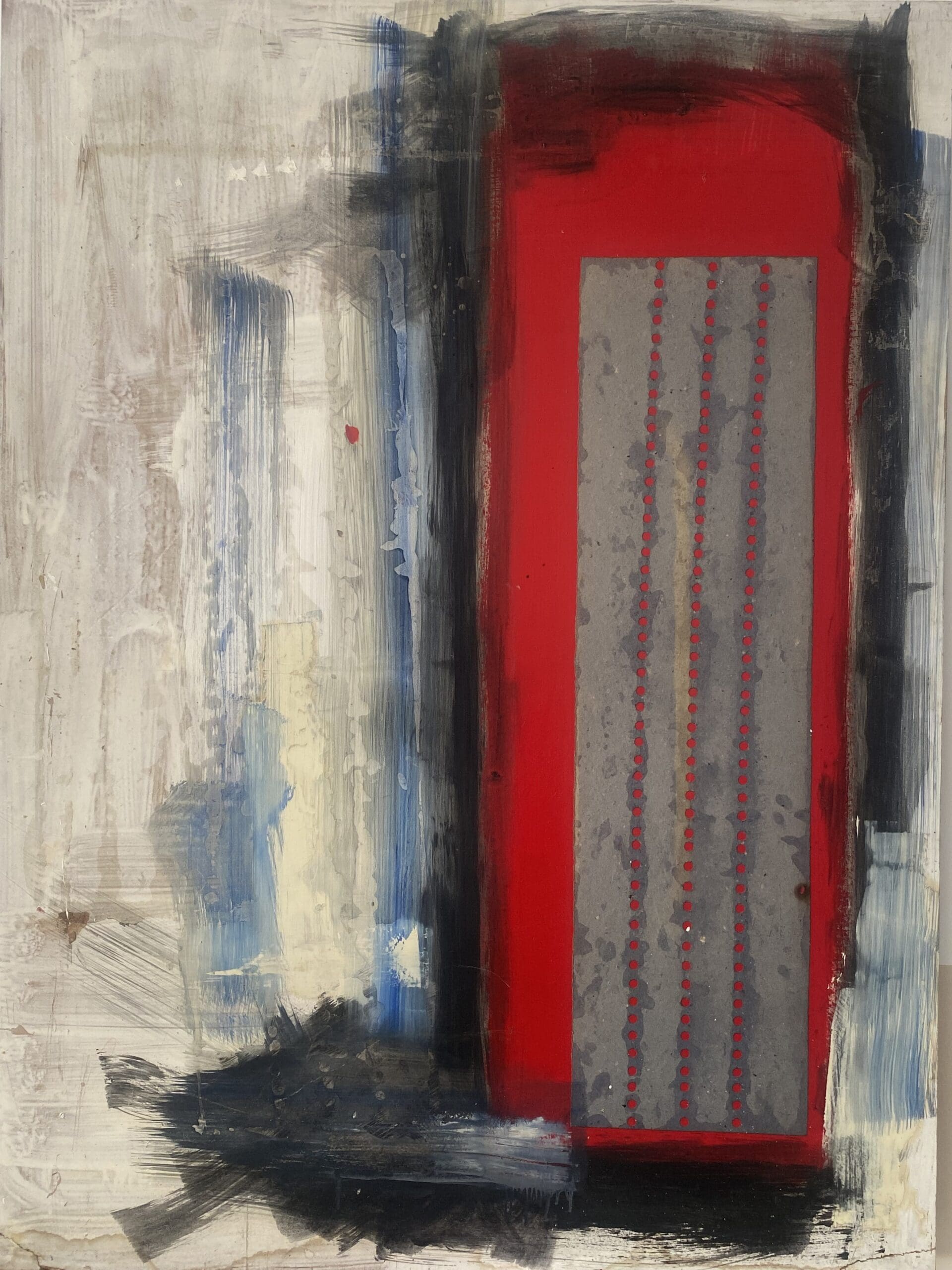 Sans titre 1 – Robert Mus (1968) – Acrylique, huile & papier sur Isorel