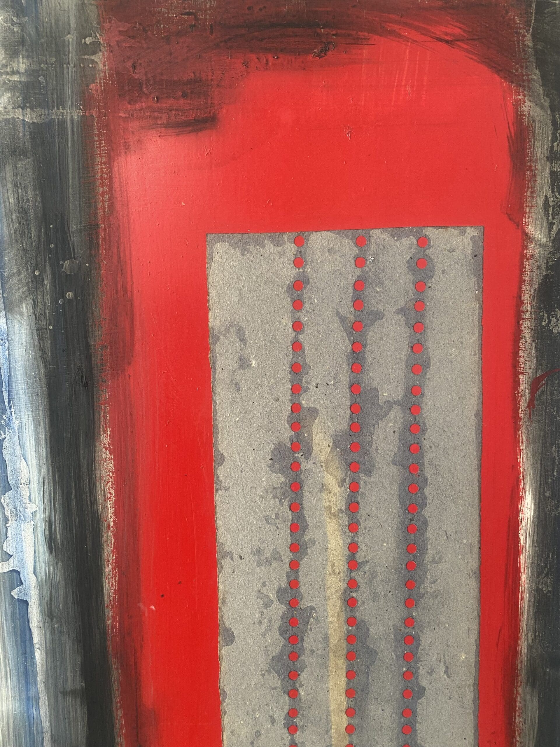 Sans titre 1 – Robert Mus (1968) – Acrylique, huile & papier sur Isorel