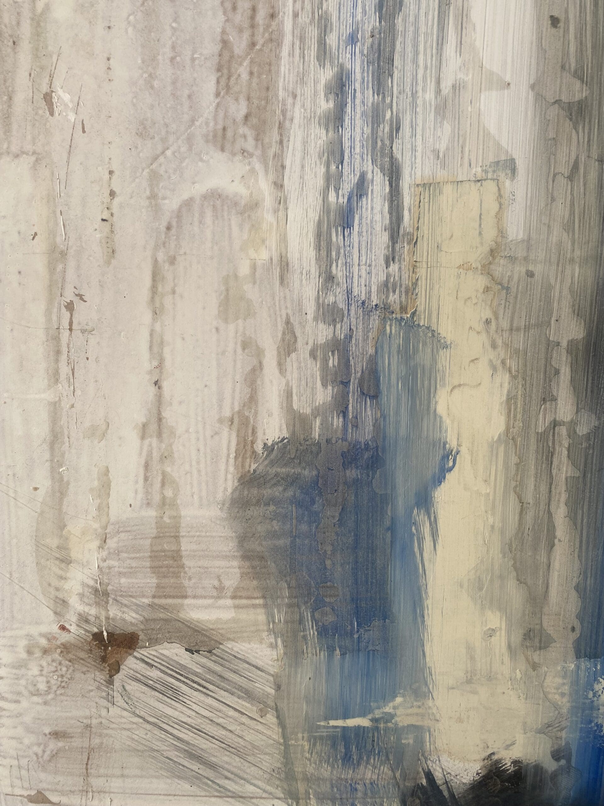 Sans titre 1 – Robert Mus (1968) – Acrylique, huile & papier sur Isorel