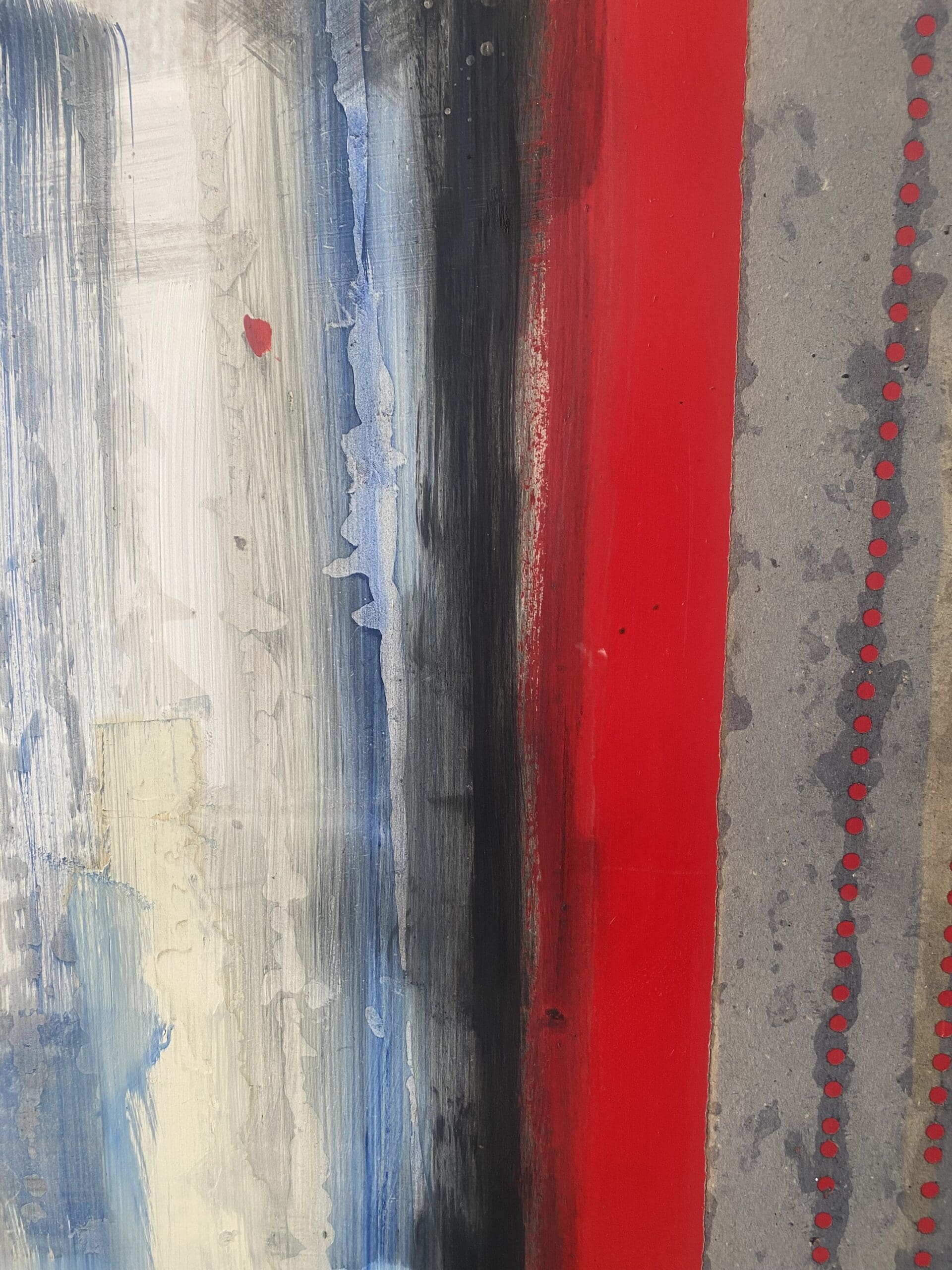 Sans titre 1 – Robert Mus (1968) – Acrylique, huile & papier sur Isorel