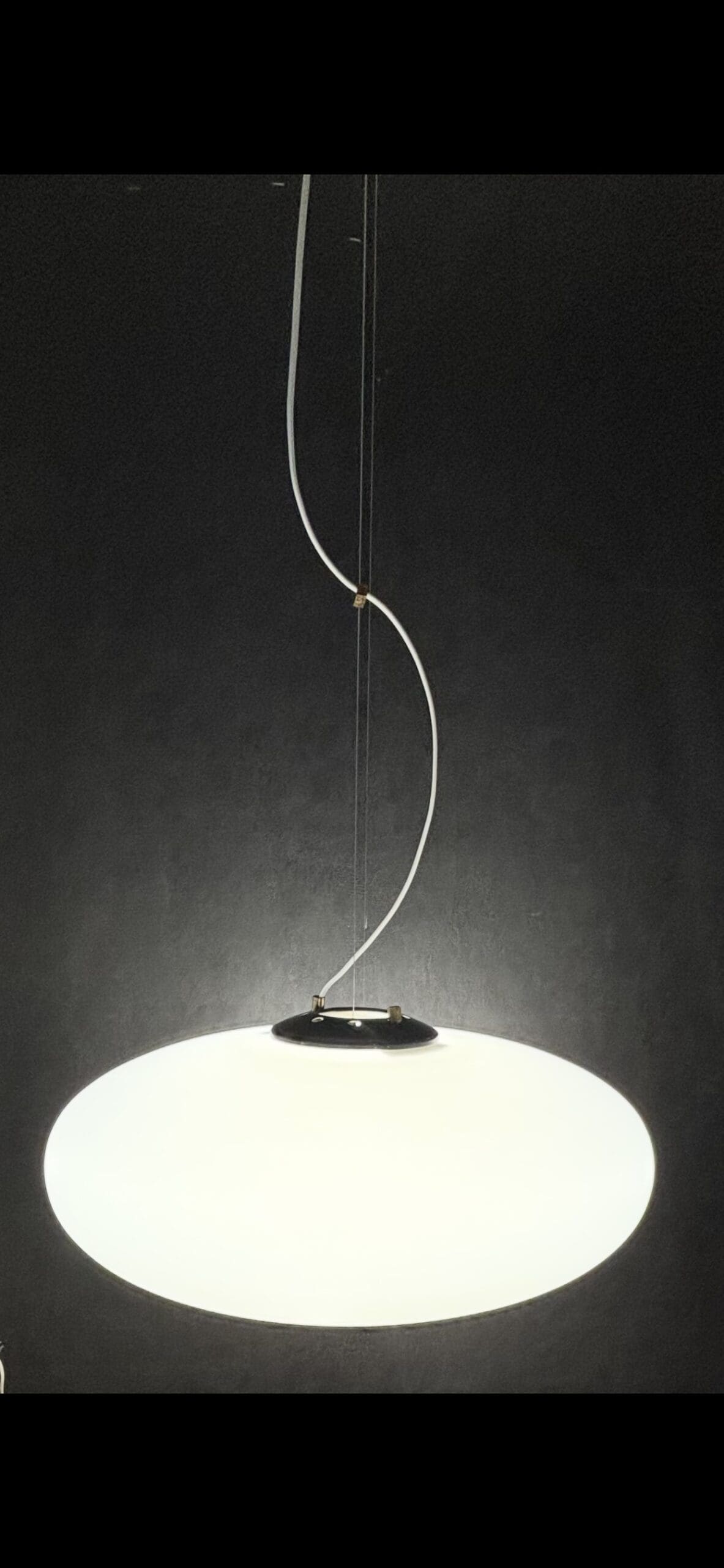 Suspension UFO de Gaetano Scolari pour Stilnovo, 1955 – Verre opaline