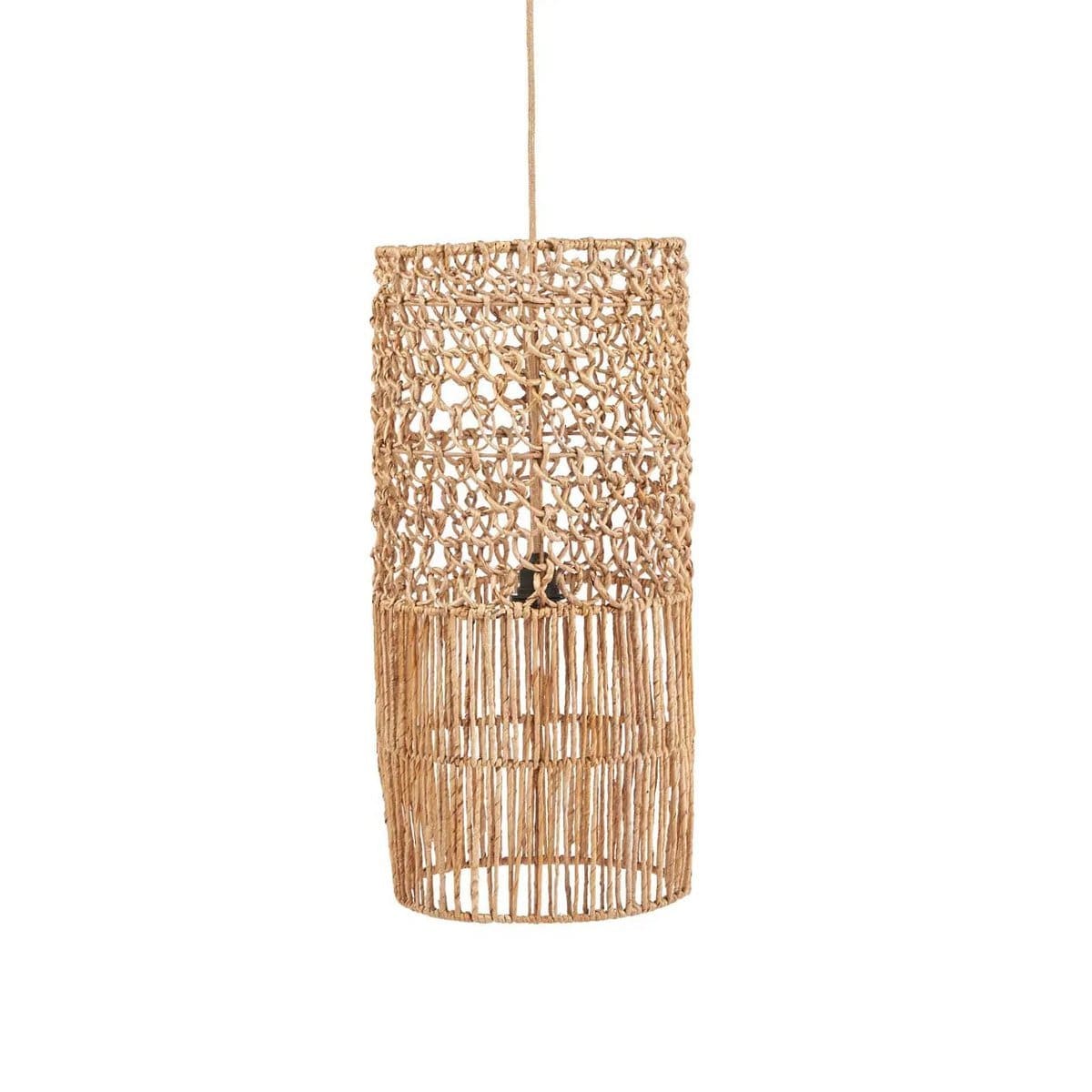 Suspension en fibres naturelles – Takuhanki, design sculptural inspiré du Japon – L