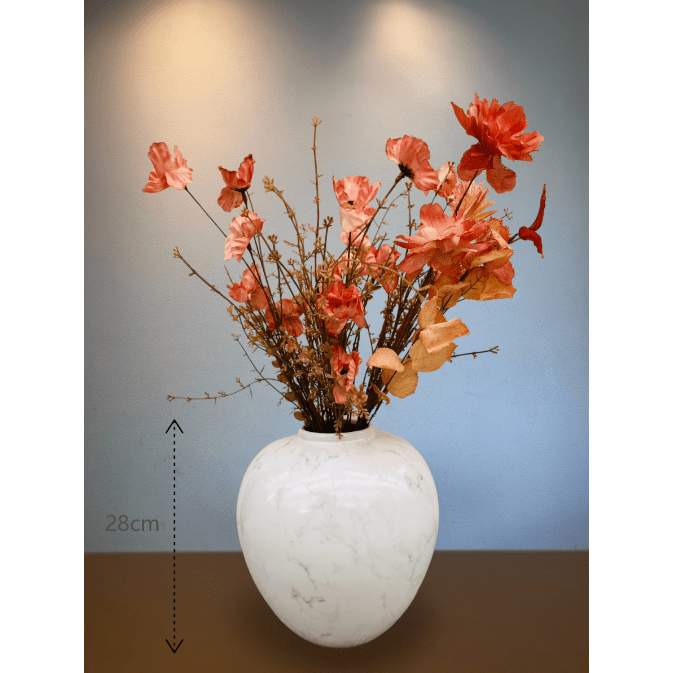 Vase Art Déco en porcelaine blanche et or (grande taille)- Éclat Graphique