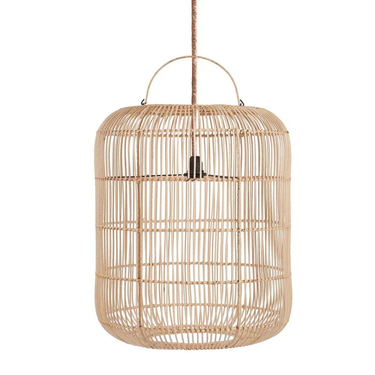 Luminaire suspendu artisanal – Rotin tressé à la main, esprit chaleureux et naturel – M