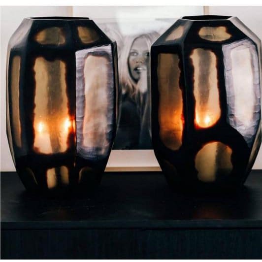 Vase Fall Large en verre noir/transparent – HSM Collection – Occasion