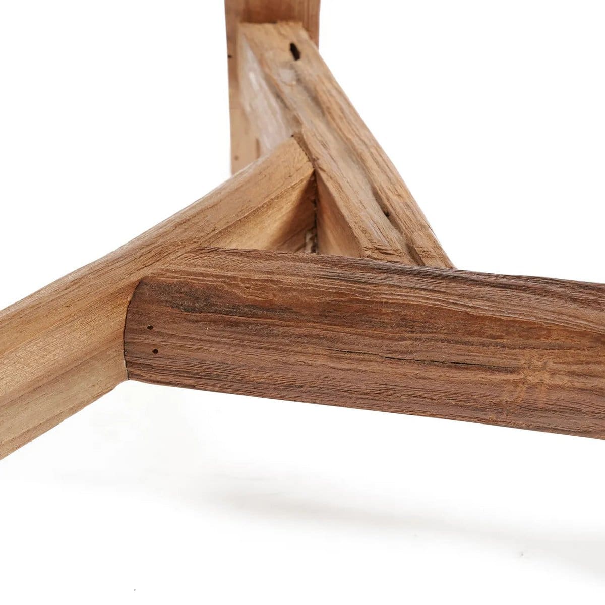 Tabouret en teck recyclé – Modèle Yatai M, pièce artisanale naturelle (neuf)