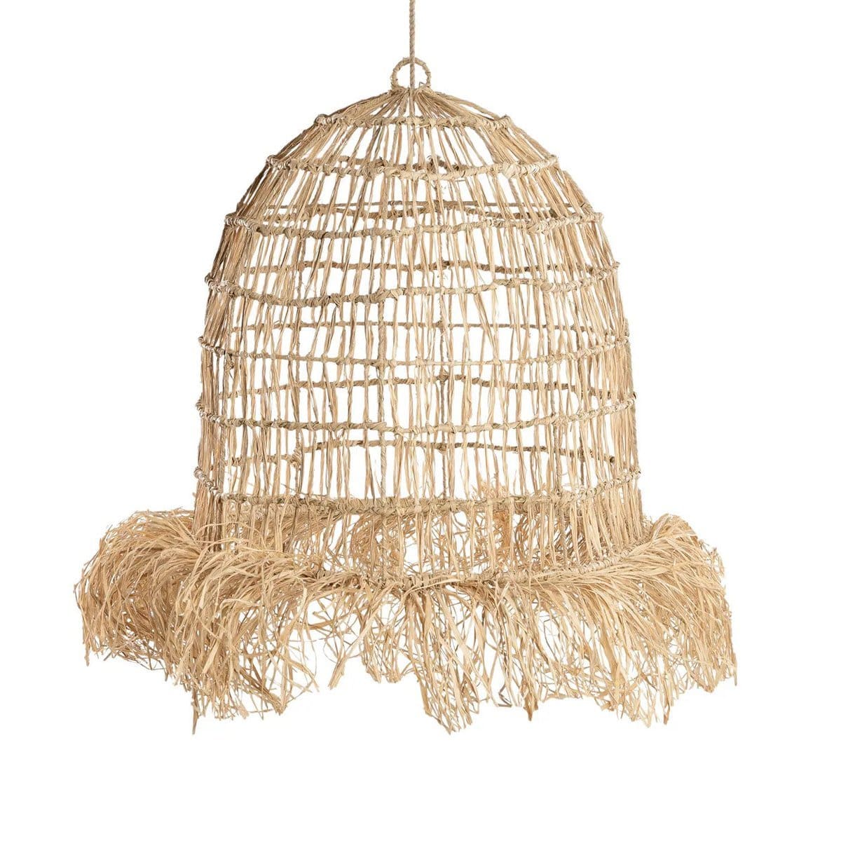 Suspension en fibres naturelles – Casita Naturel L, création artisanale neuve d’Indonésie