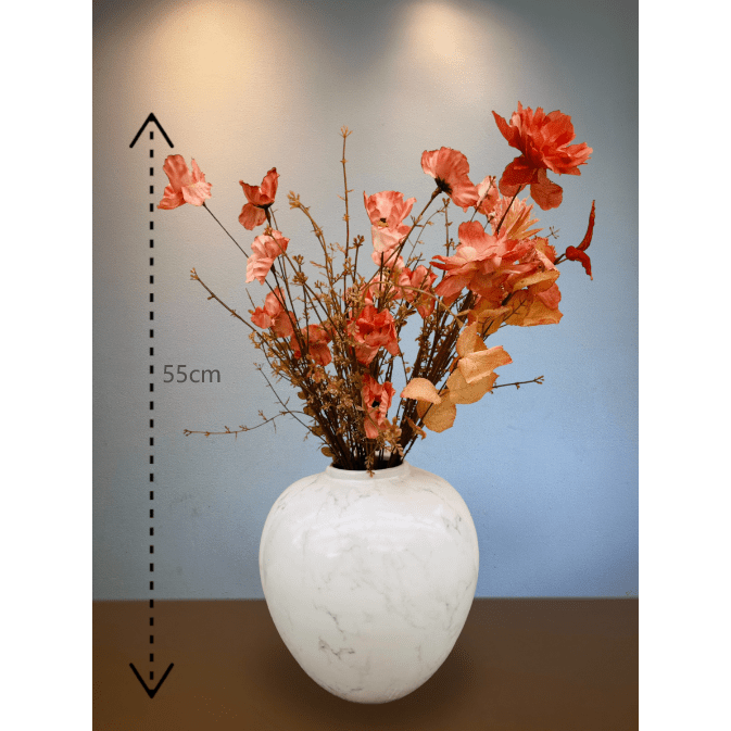 Vase Art Déco en porcelaine blanche et or (grande taille)- Éclat Graphique