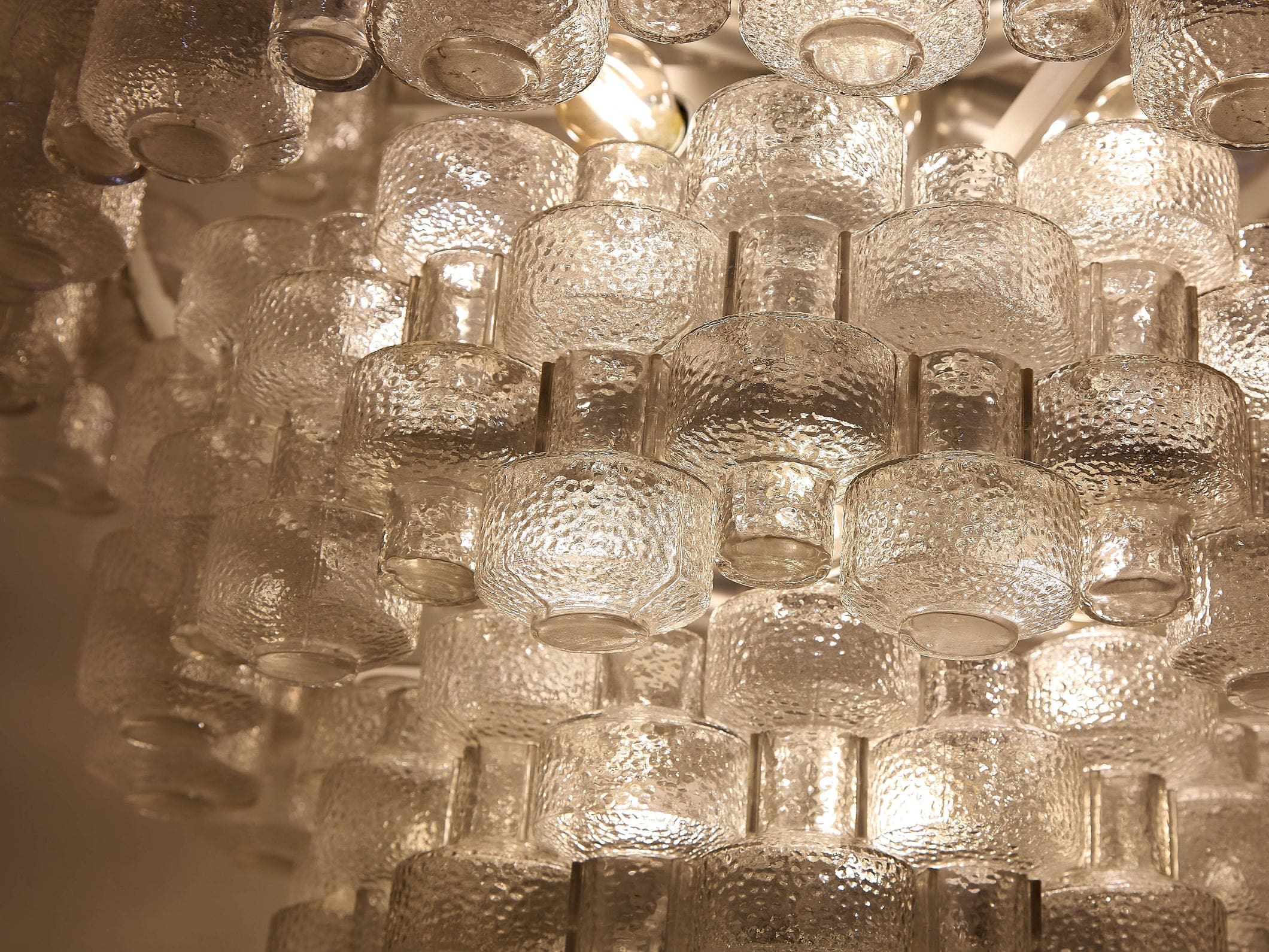 Lustre Gert Nyström modèle Festival, cristal Orrefors, Suède 1960