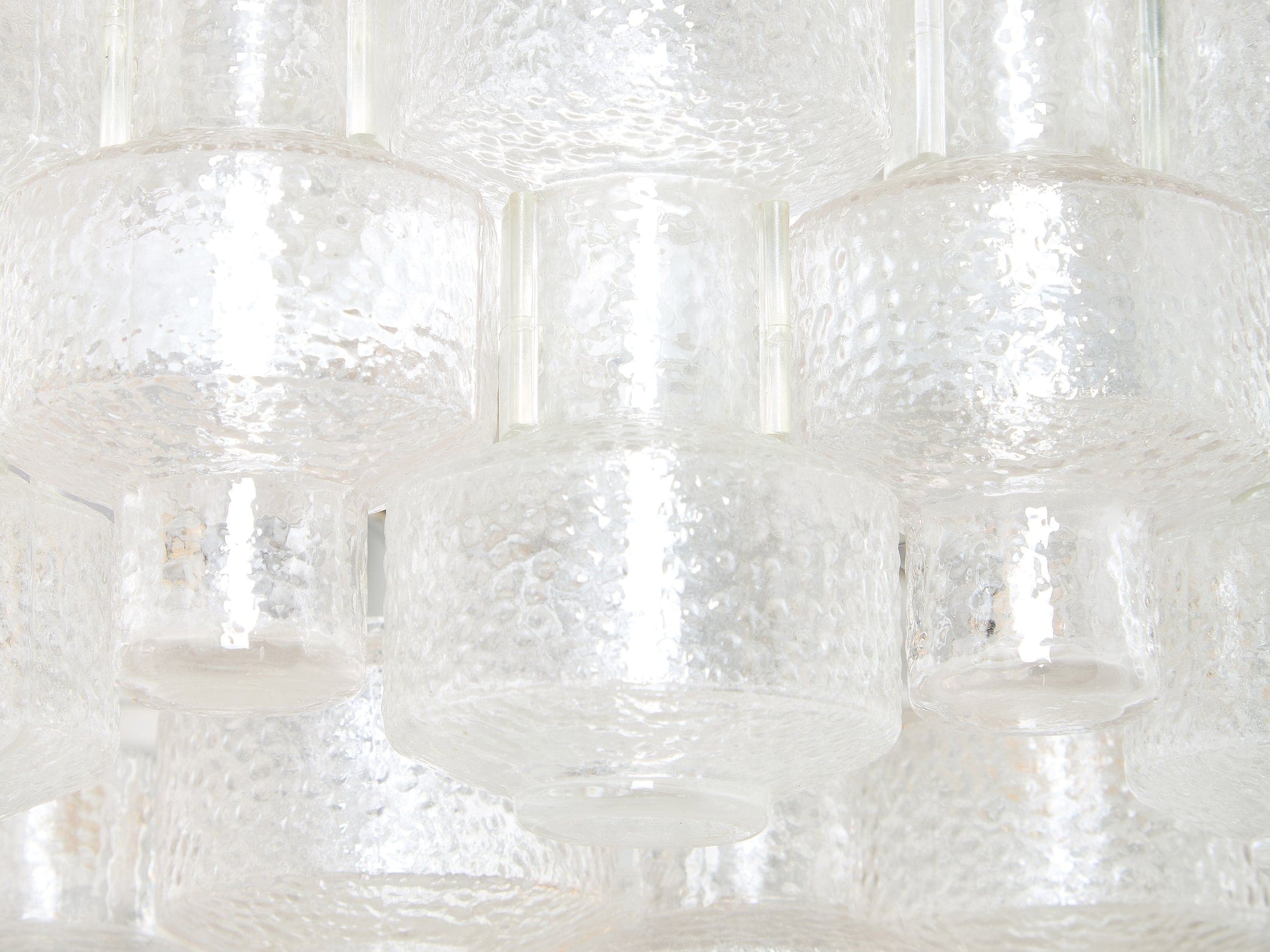 Lustre Gert Nyström modèle Festival, cristal Orrefors, Suède 1960