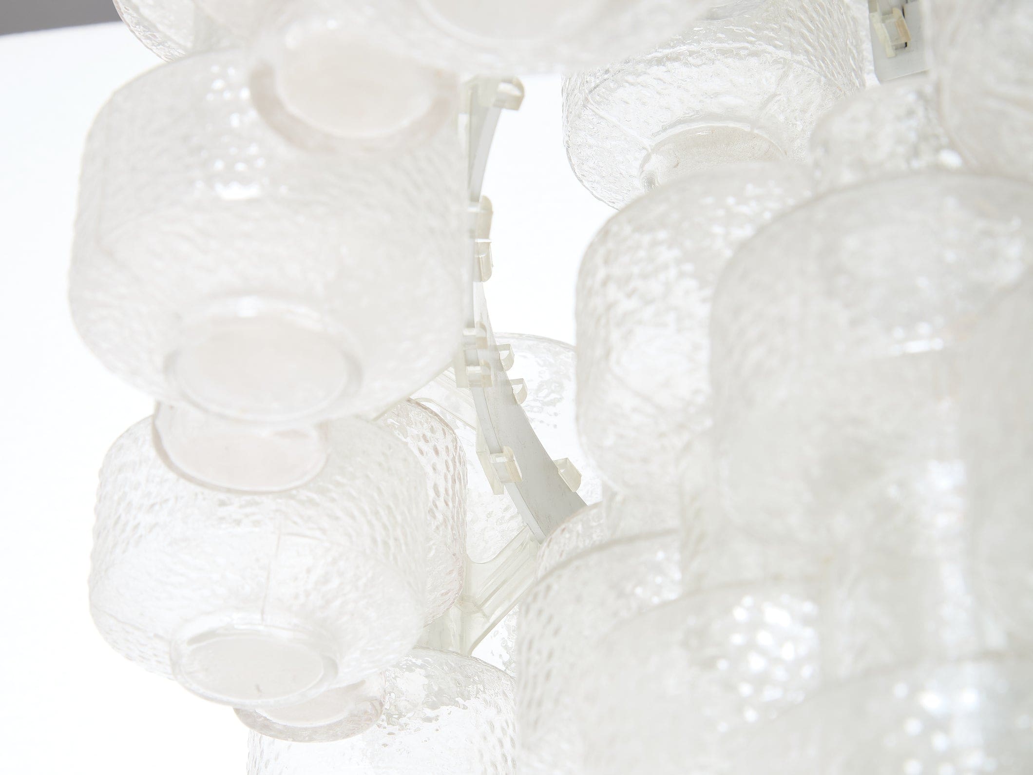 Lustre Gert Nyström modèle Festival, cristal Orrefors, Suède 1960