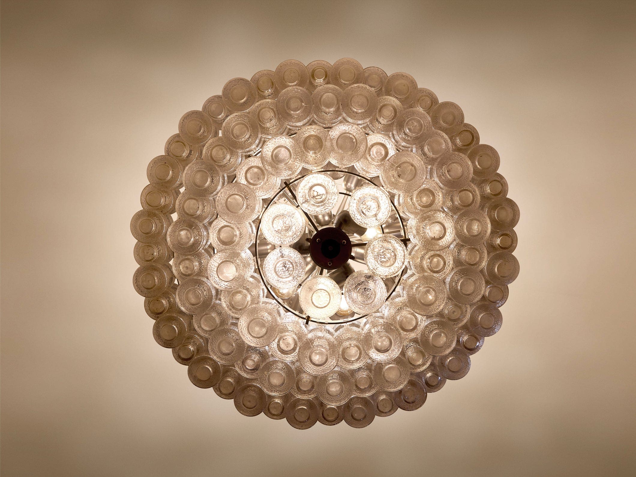 Lustre Gert Nyström modèle Festival, cristal Orrefors, Suède 1960