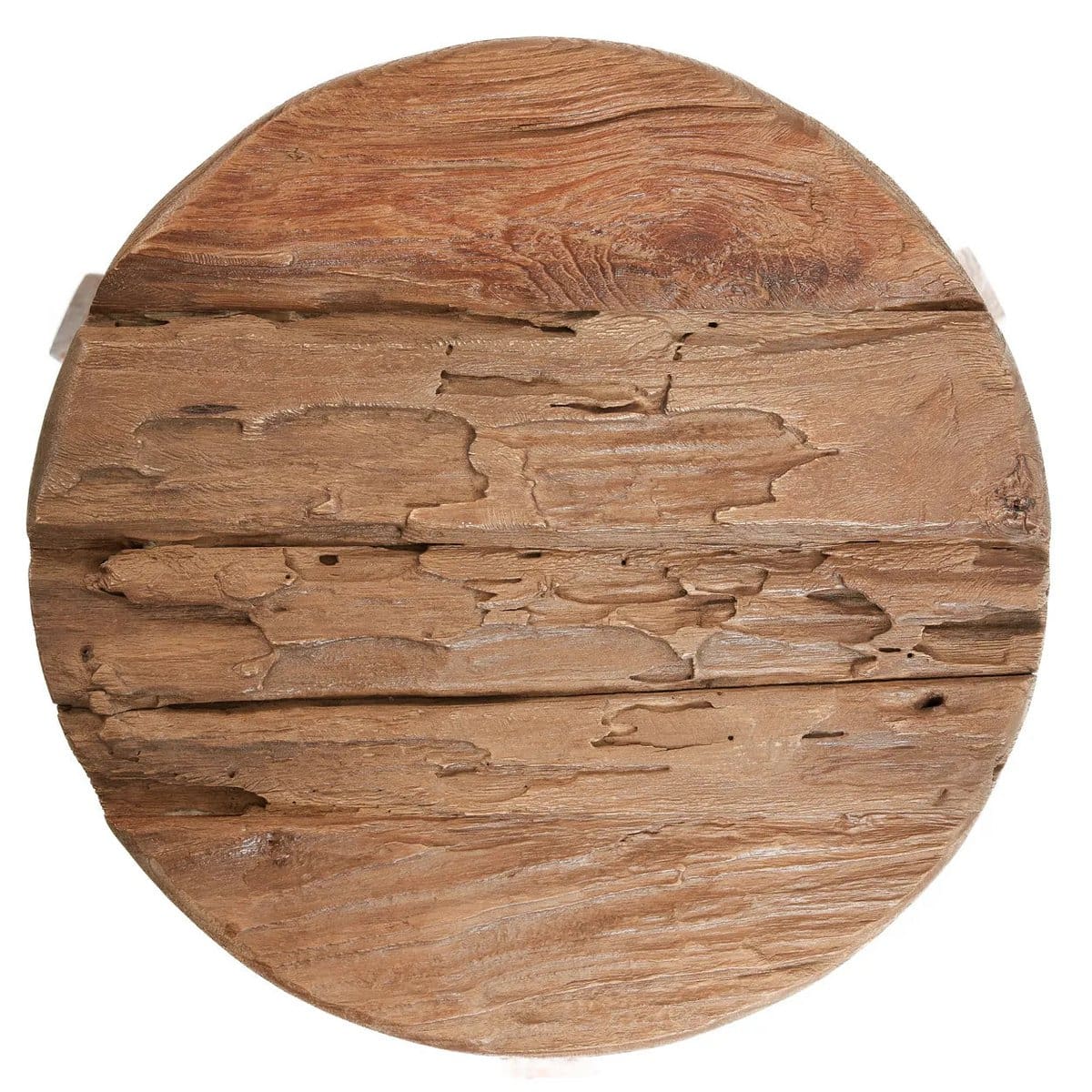 Tabouret en teck recyclé – Modèle Yatai M, pièce artisanale naturelle (neuf)