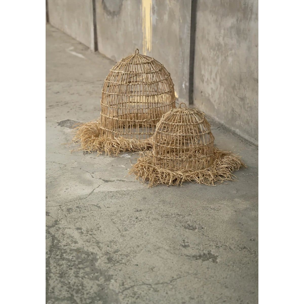 Suspension en fibres naturelles – Casita Naturel L, création artisanale neuve d’Indonésie