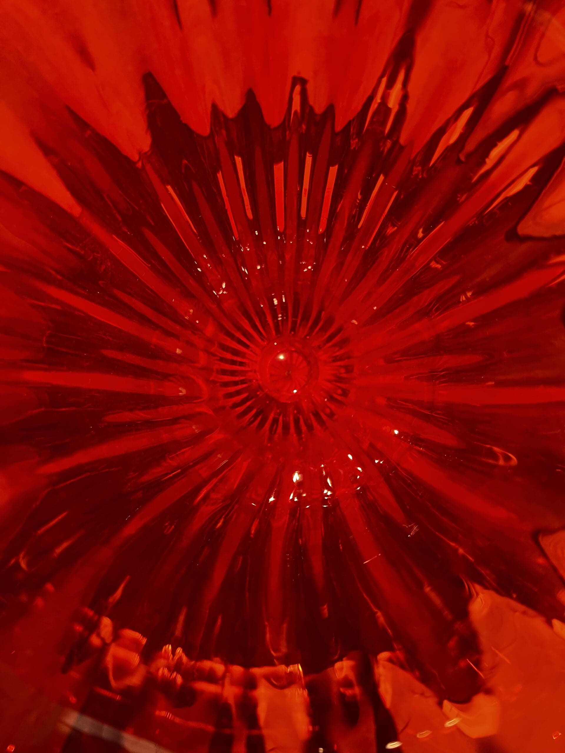 Paire de vases en verre de Murano rouge signés A Dona – Italie, années 1990
