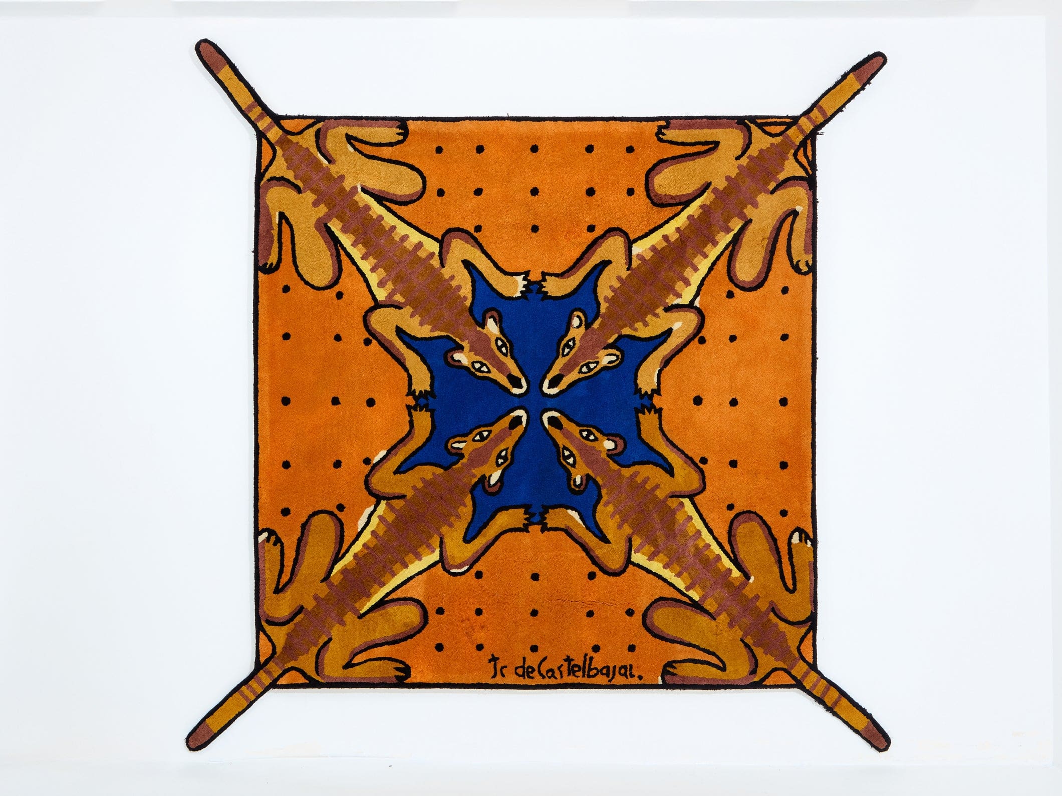Tapis Jean-Charles de Castelbajac “Desert Bar” en laine tuftée, 1985
