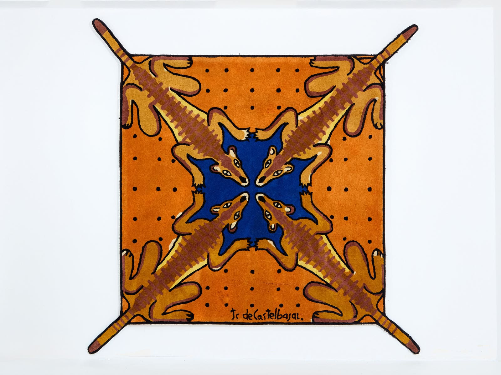 Tapis Jean-Charles de Castelbajac “Desert Bar” en laine tuftée, 1985