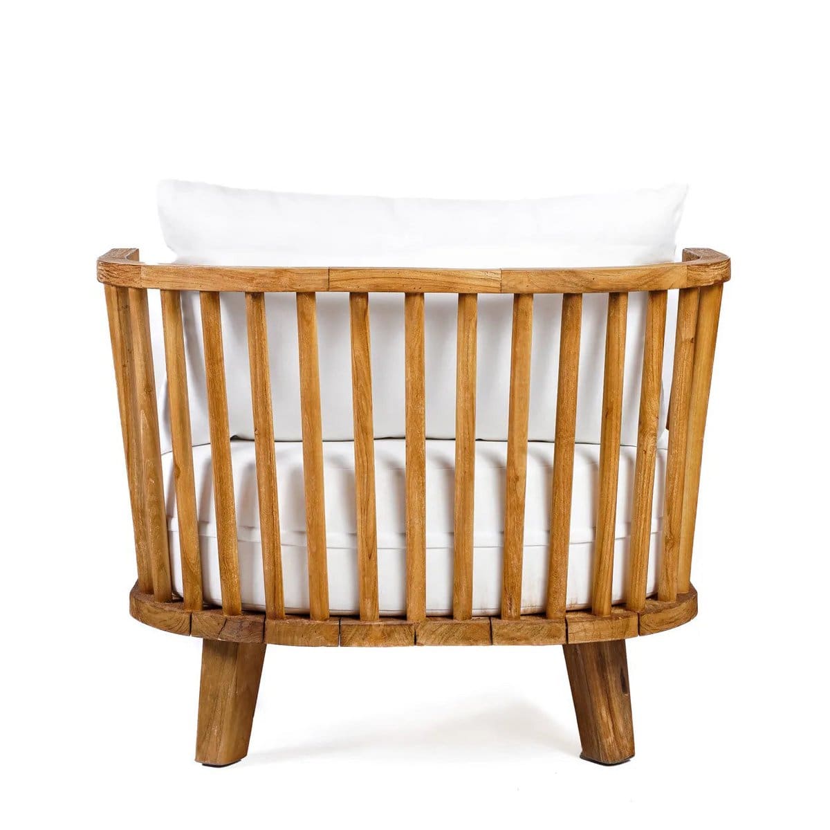 Lit de repos en teck – Structure écoresponsable et confort extérieur, 200 cm