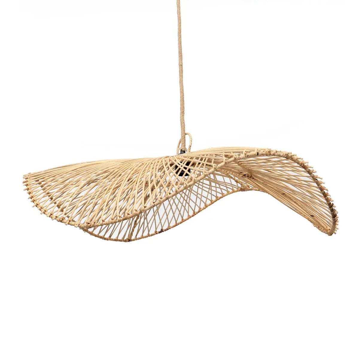 Suspension naturelle Le Chapeau – Tressage en rotin organique Ø75 cm (pièce neuve)