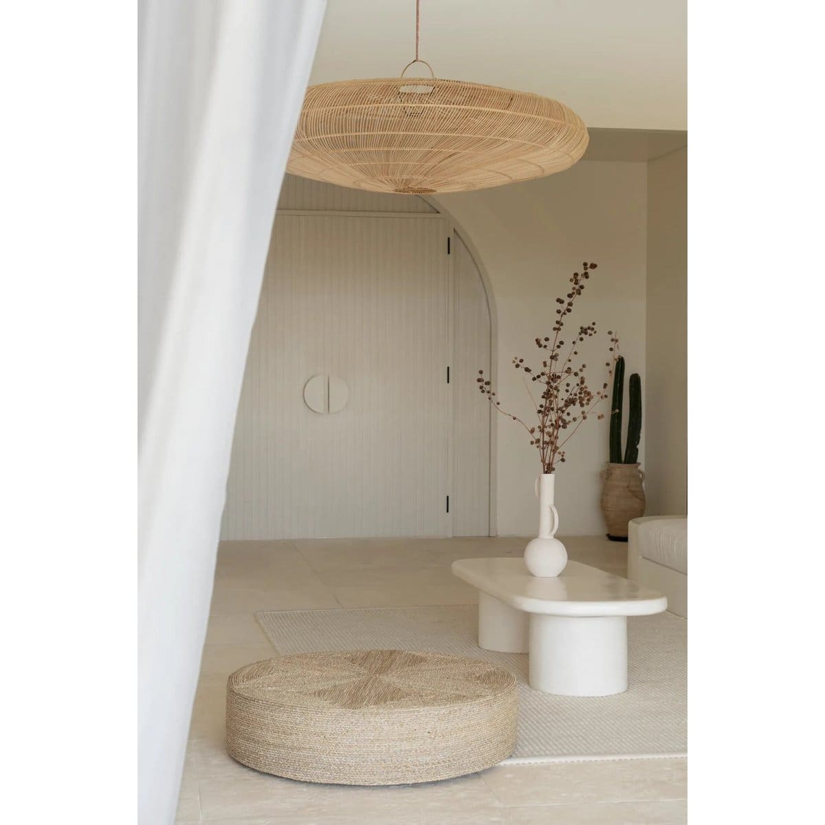 Pouf géant – Création artisanale en seagrass tissé main, design Vietnam