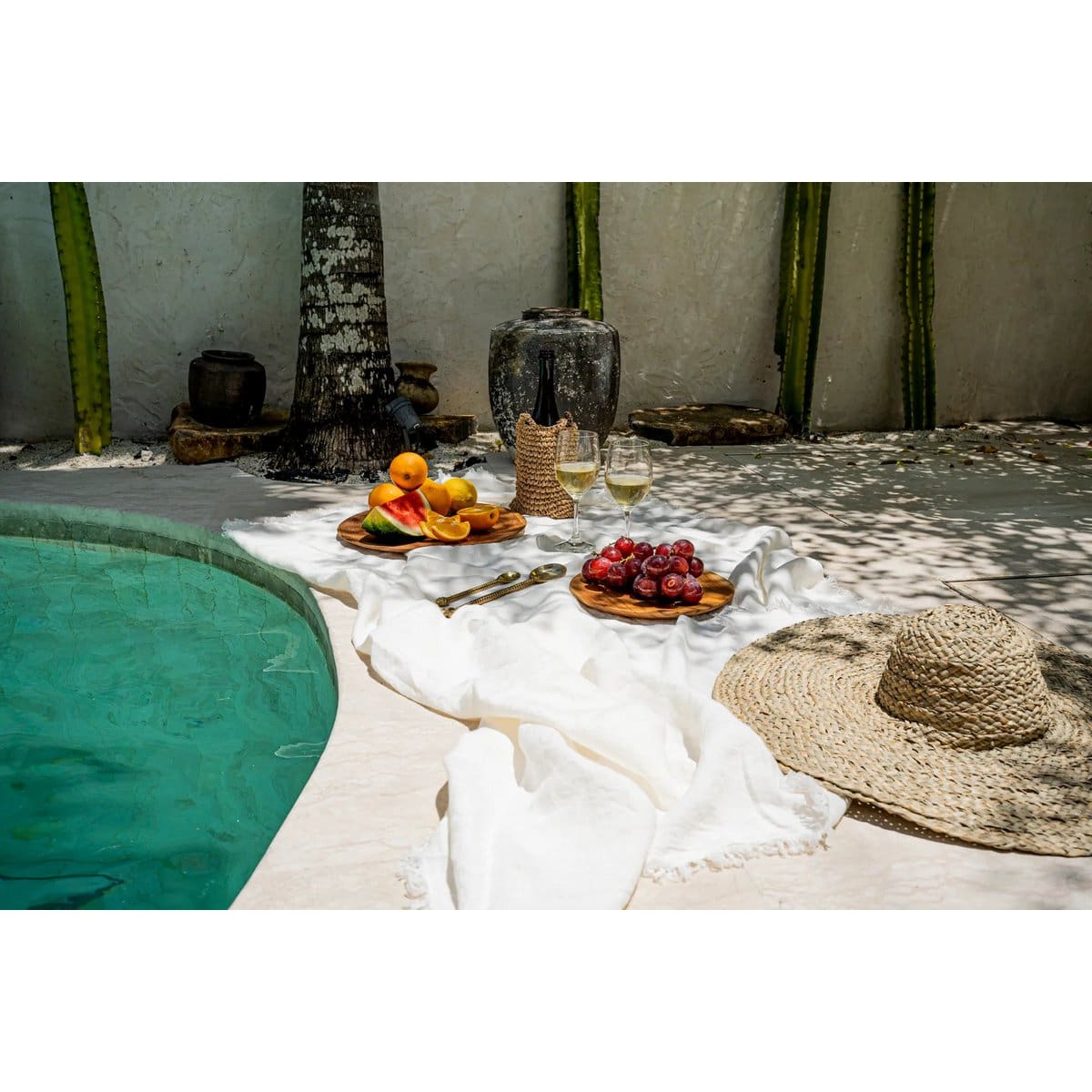 La Nappe en Lin – Blanc – 150×250