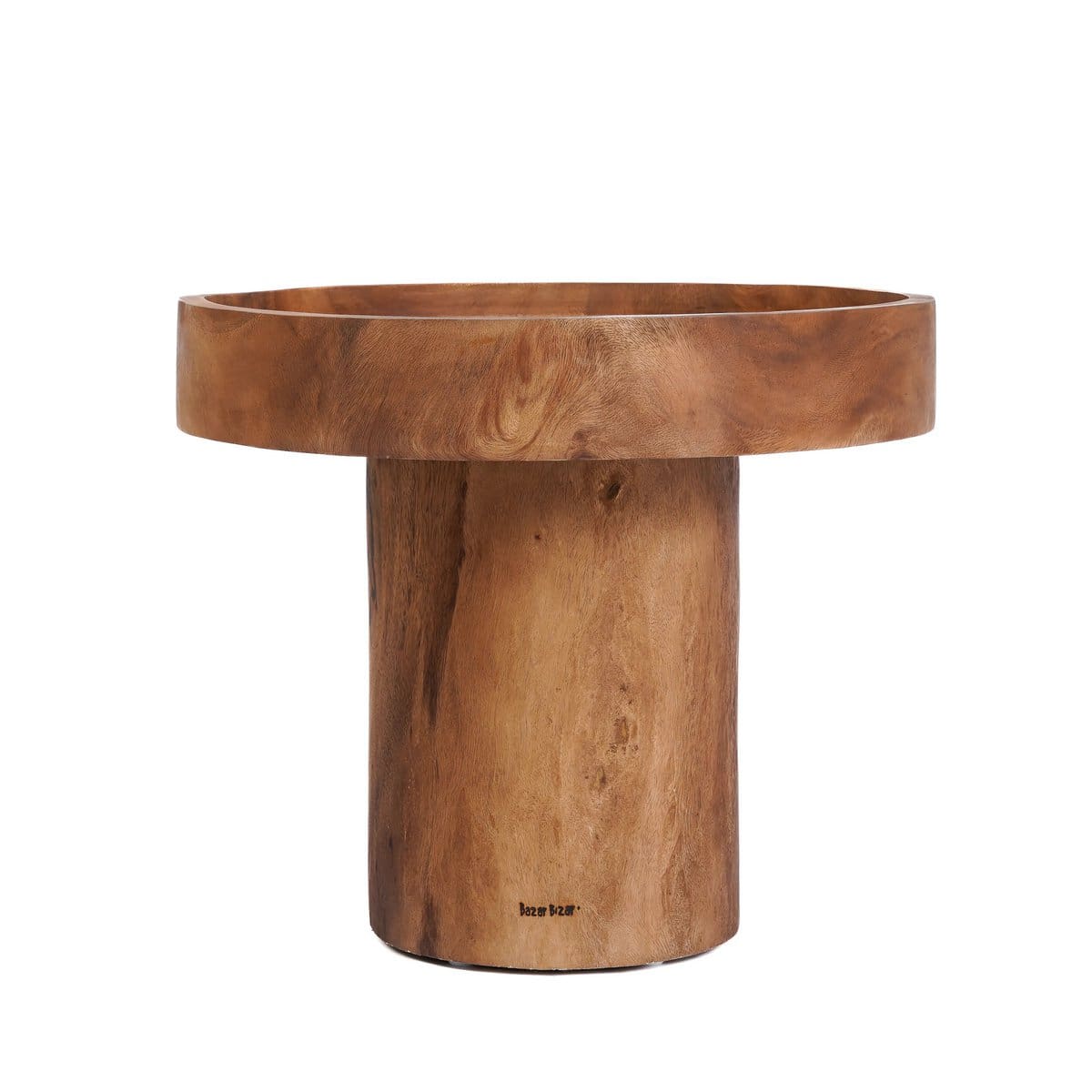 Table d’appoint en bois massif – Design épuré en suar naturel Ø60 cm (pièce neuve)