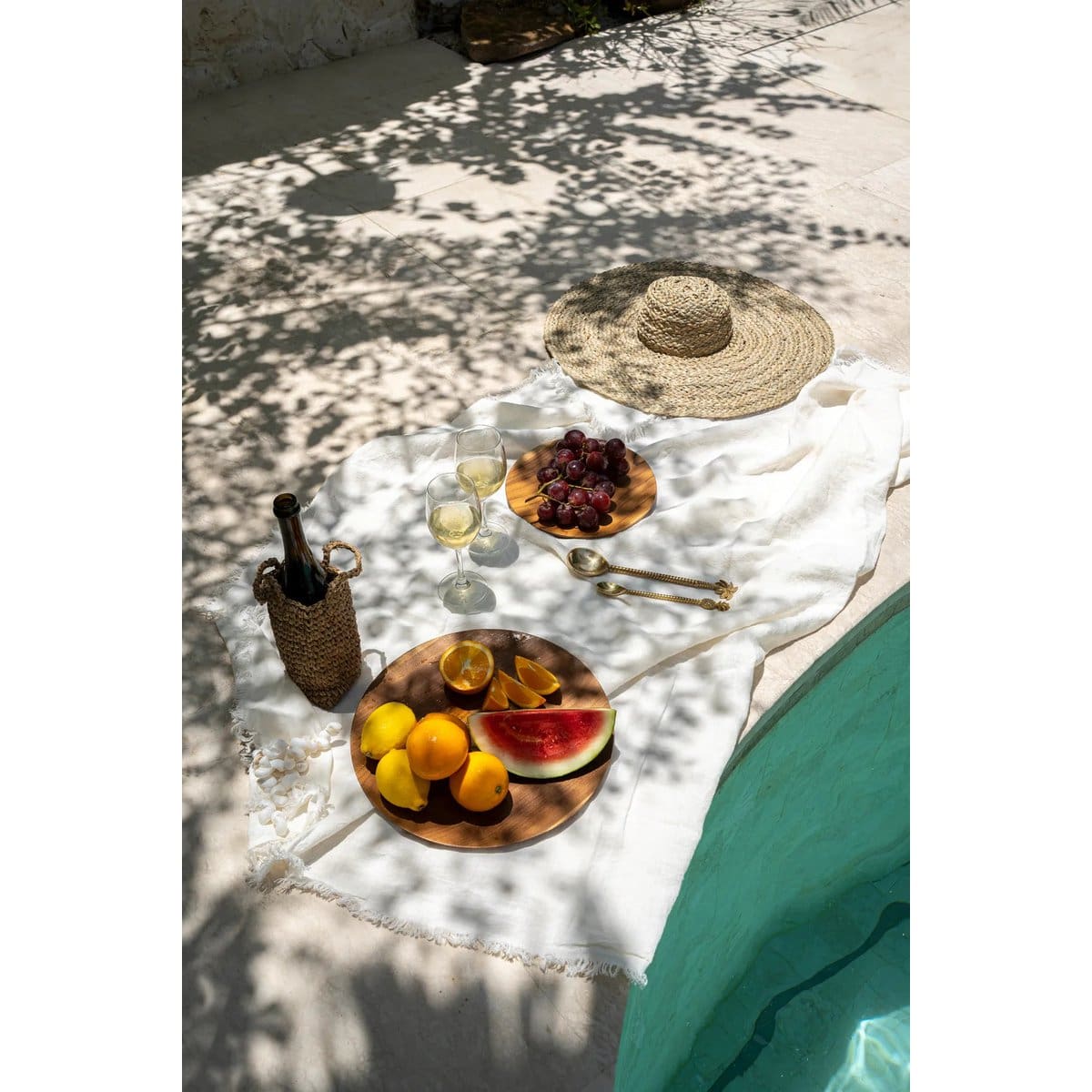 La Nappe en Lin – Blanc – 150×250