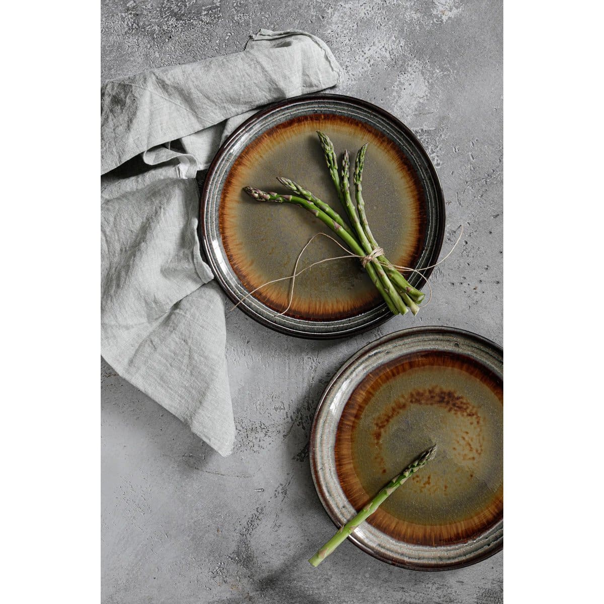 Teintes Comporta – Grandes assiettes à dîner en faïence portugaise (lot neuf, taille L)