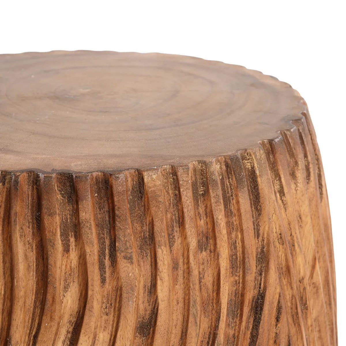 Tabouret Célèbes – Sculpture organique en bois de suar (pièce artisanale neuve) – Naturel 30×45 cm