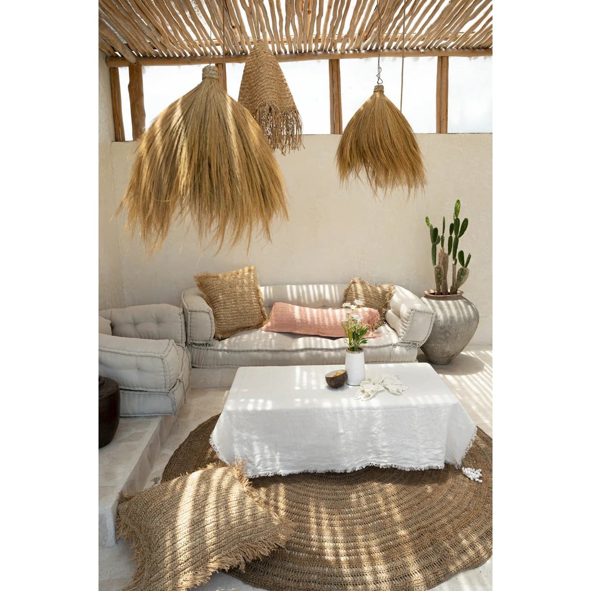 La Nappe en Lin – Blanc – 150×250