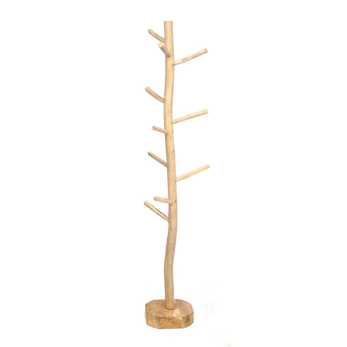 Porte-manteau en bois – Design organique en teck massif indonésien