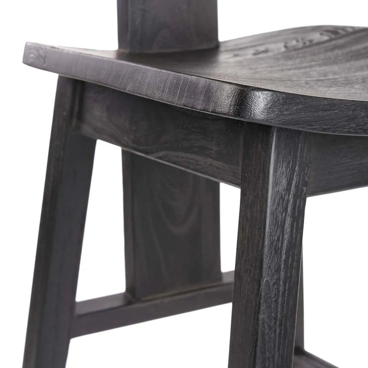 Tabouret de bar en bois noir – Design Lovya moderne 109 cm (pièce neuve)