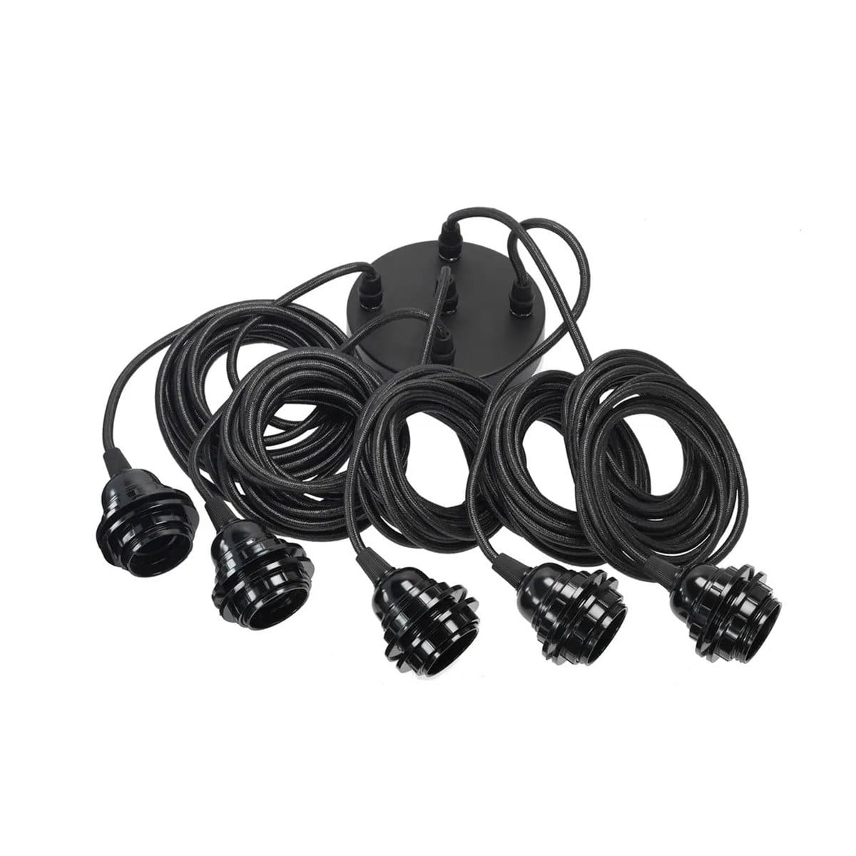 Appliques Plafonnier – Noir – 5 ampoules