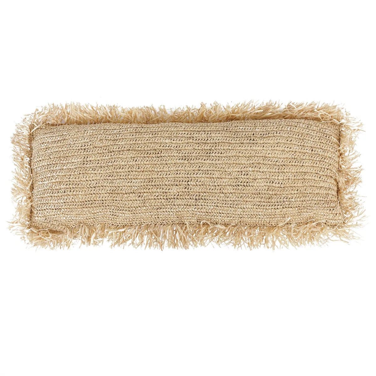 La Housse de Coussin Raphia Rectangulaire – Naturel – 35×100