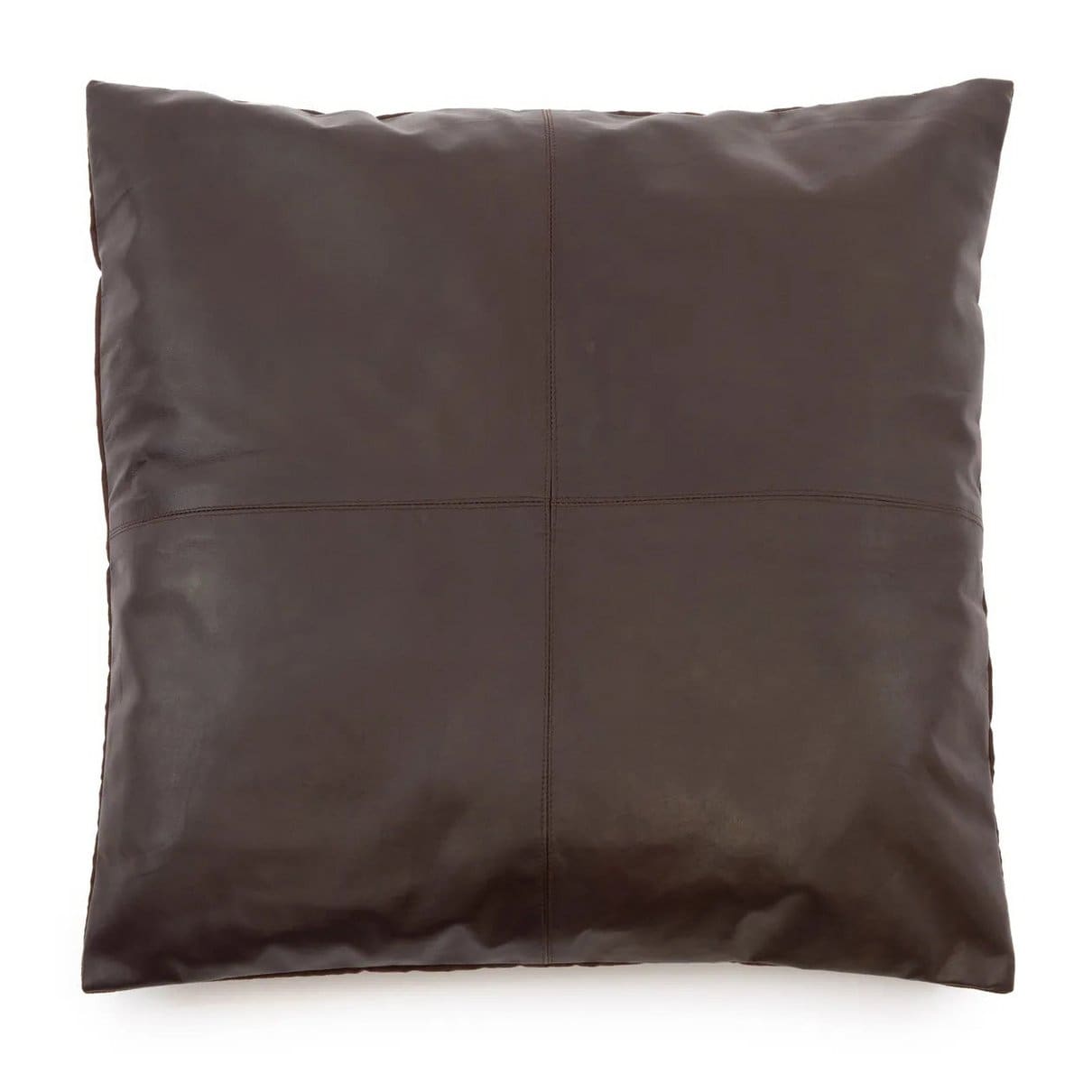 La Housse de Coussin en Cuir à Quatre Panneaux – Choco – 60×60