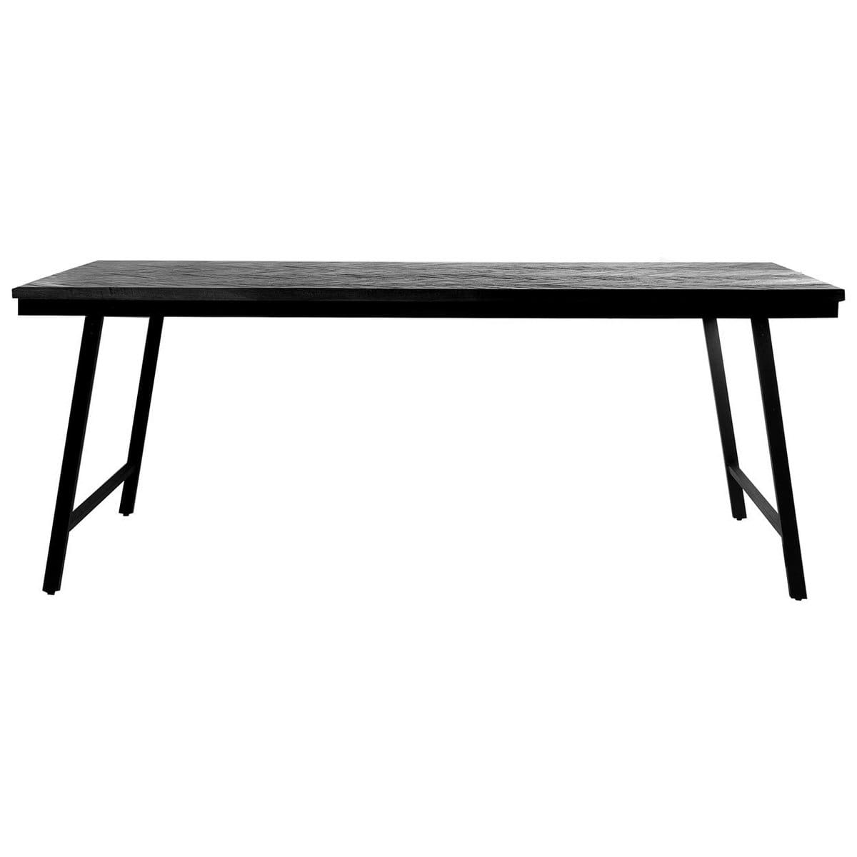 La Table de Marché à Chevrons – Noir – 200cm