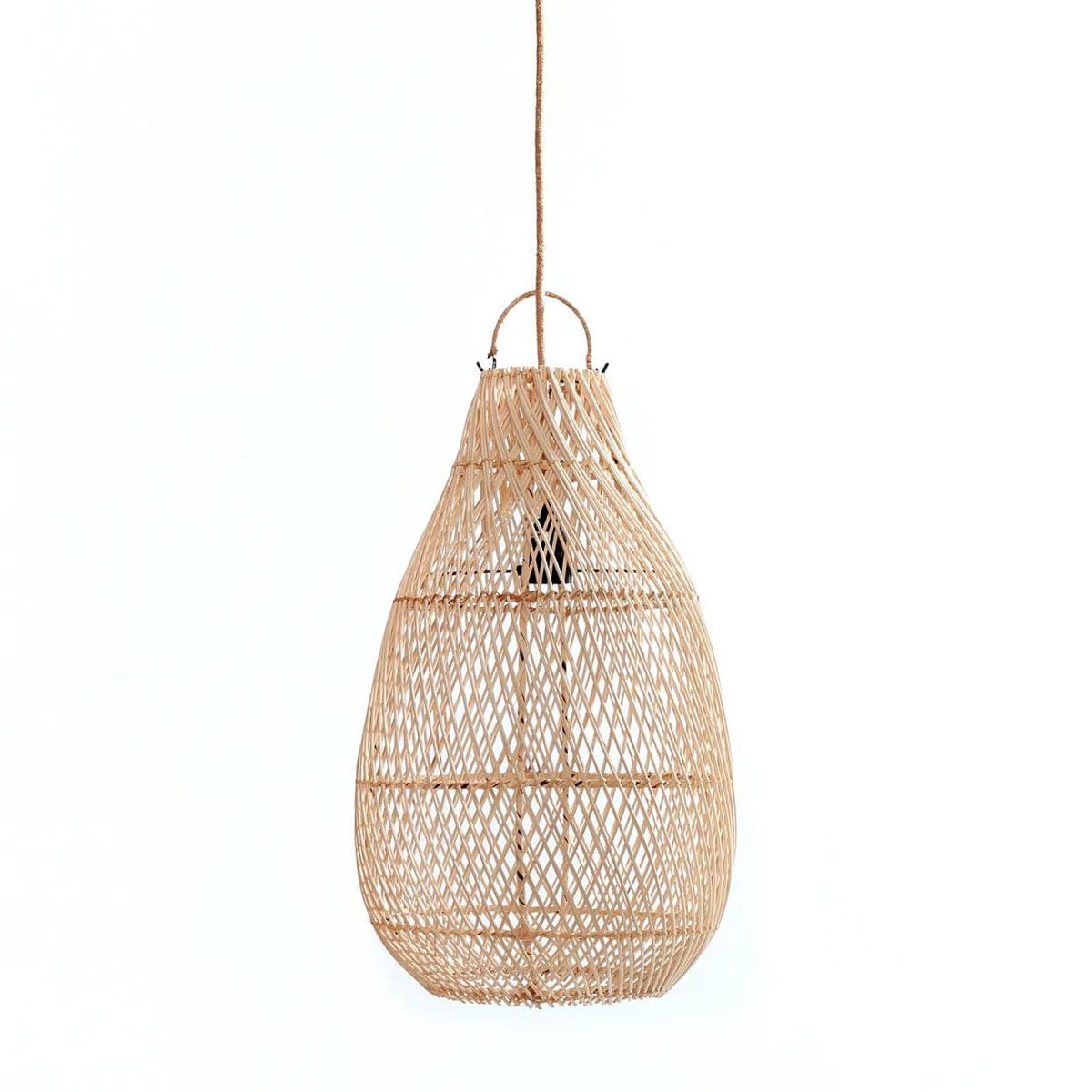 Suspension en rotin naturel – Création contemporaine tissée à la main – M