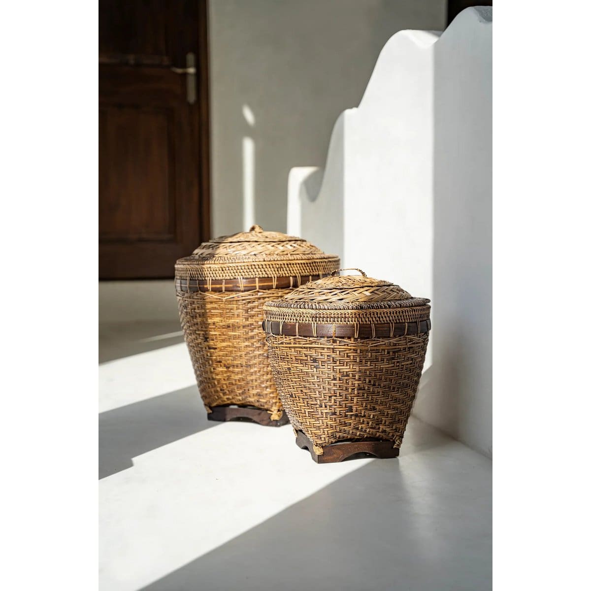 Le Panier de Rangement Colonial – Brun Naturel – L