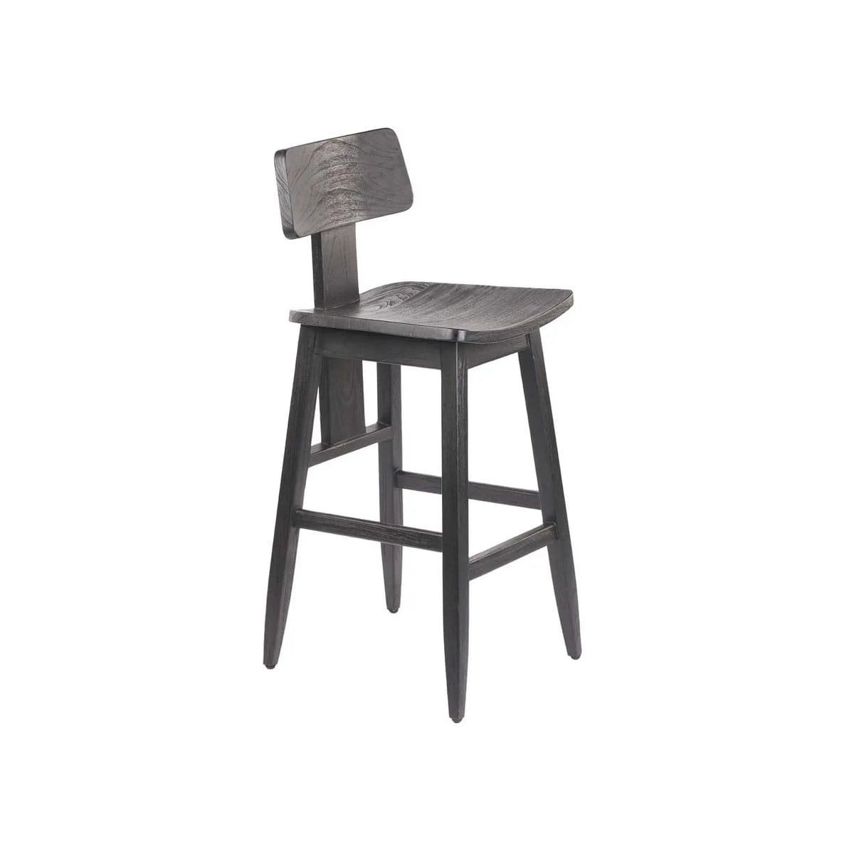 Tabouret de bar en bois noir – Design Lovya moderne 109 cm (pièce neuve)