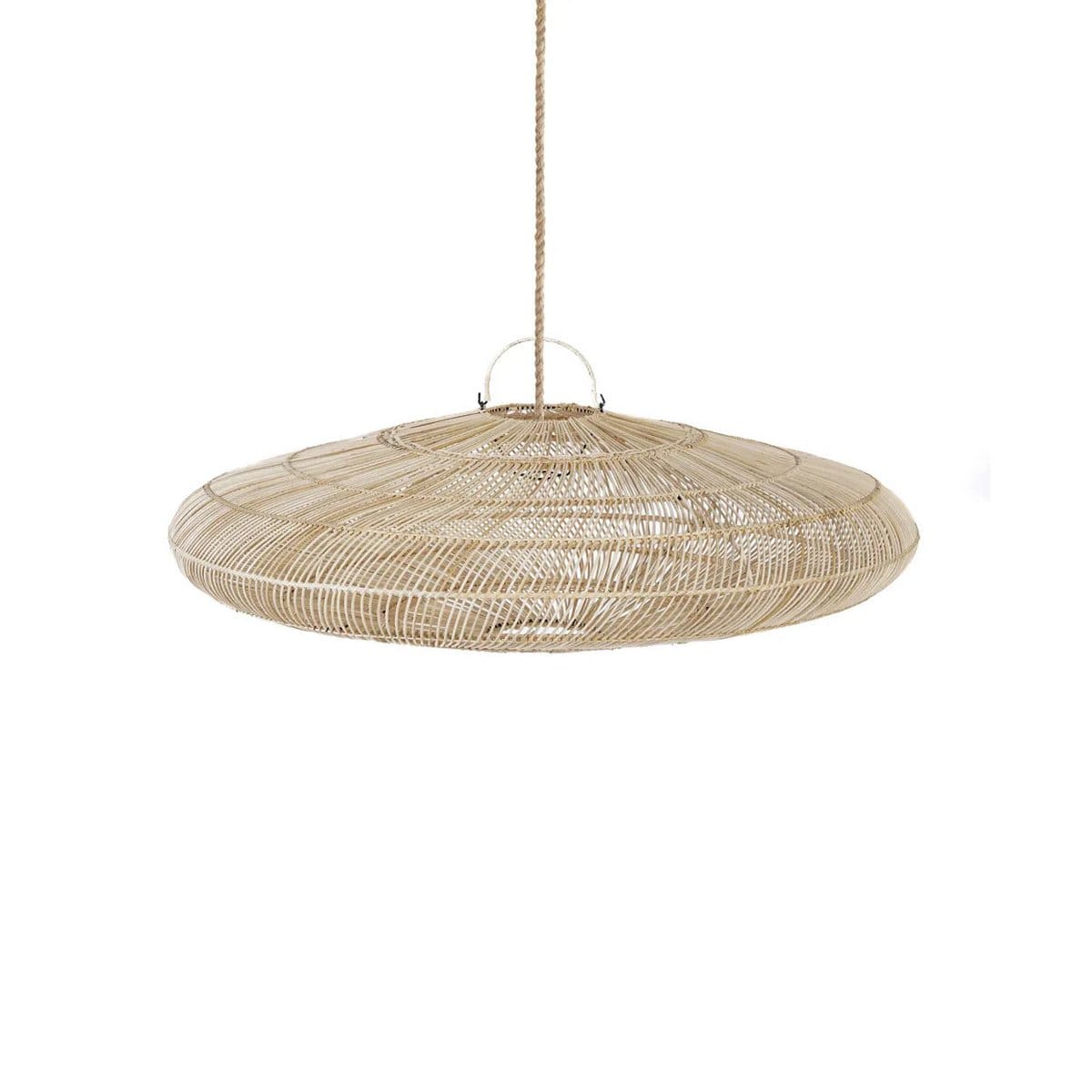 Suspension en rotin Macaron Ø110 cm – Design naturel et aérien (pièce neuve)