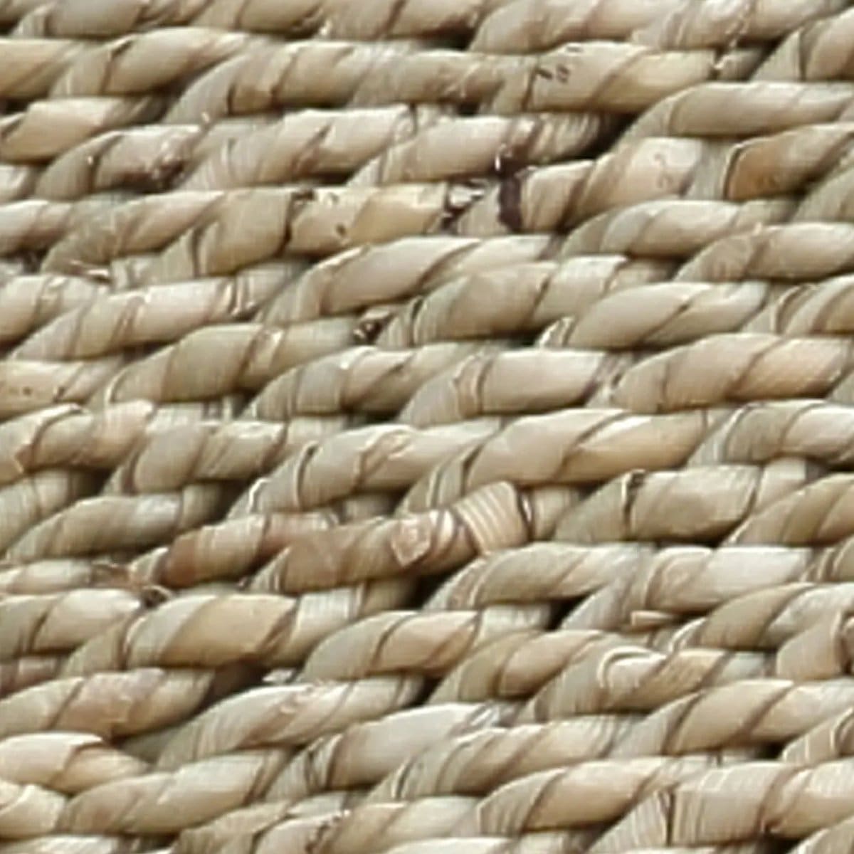 Banc bohème 110 cm – Structure en bois et fibre végétale tressée