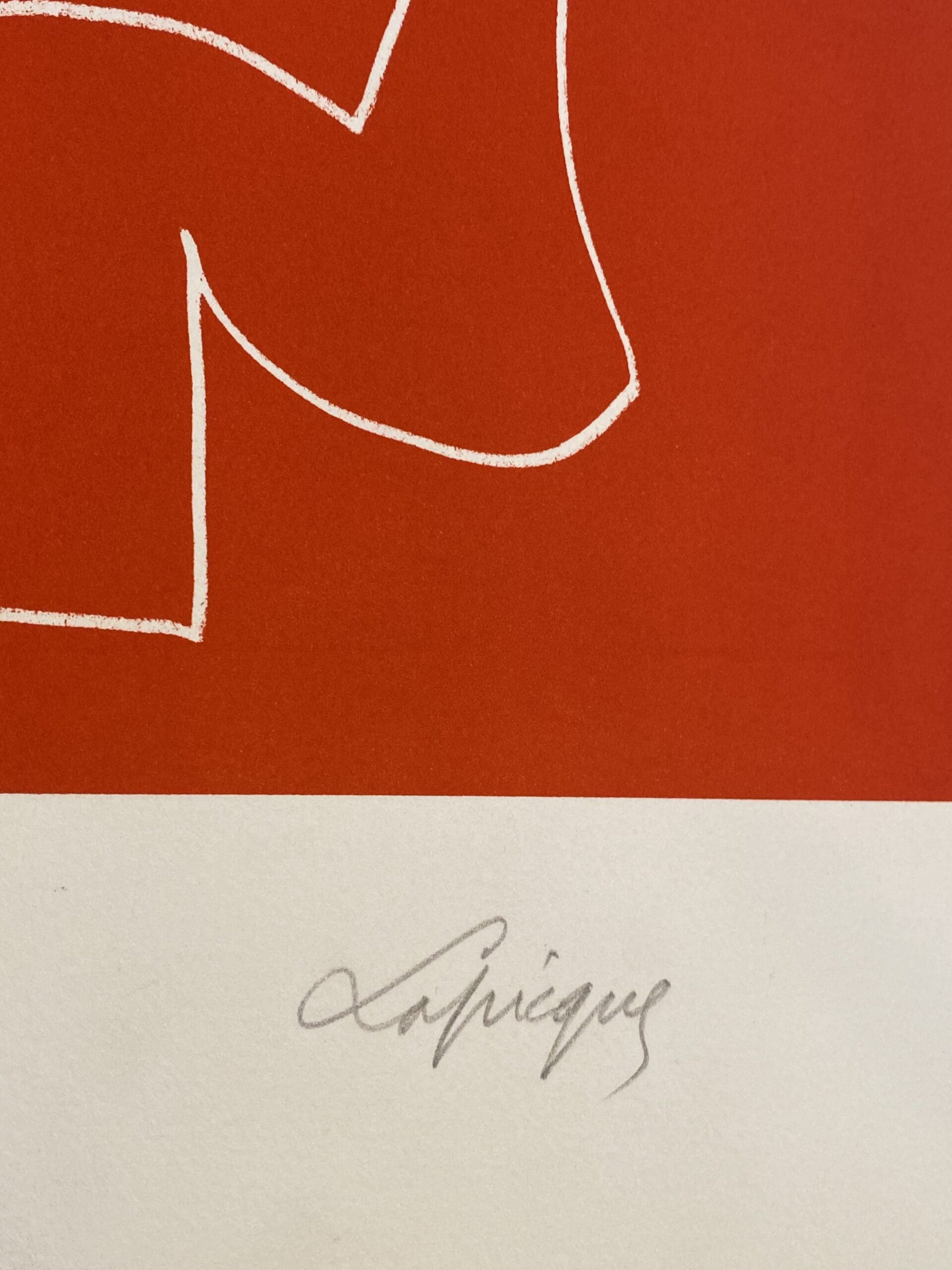 Charles Lapique – Le Démiurge, lithographie originale signée, 1966, tirage 49/50
