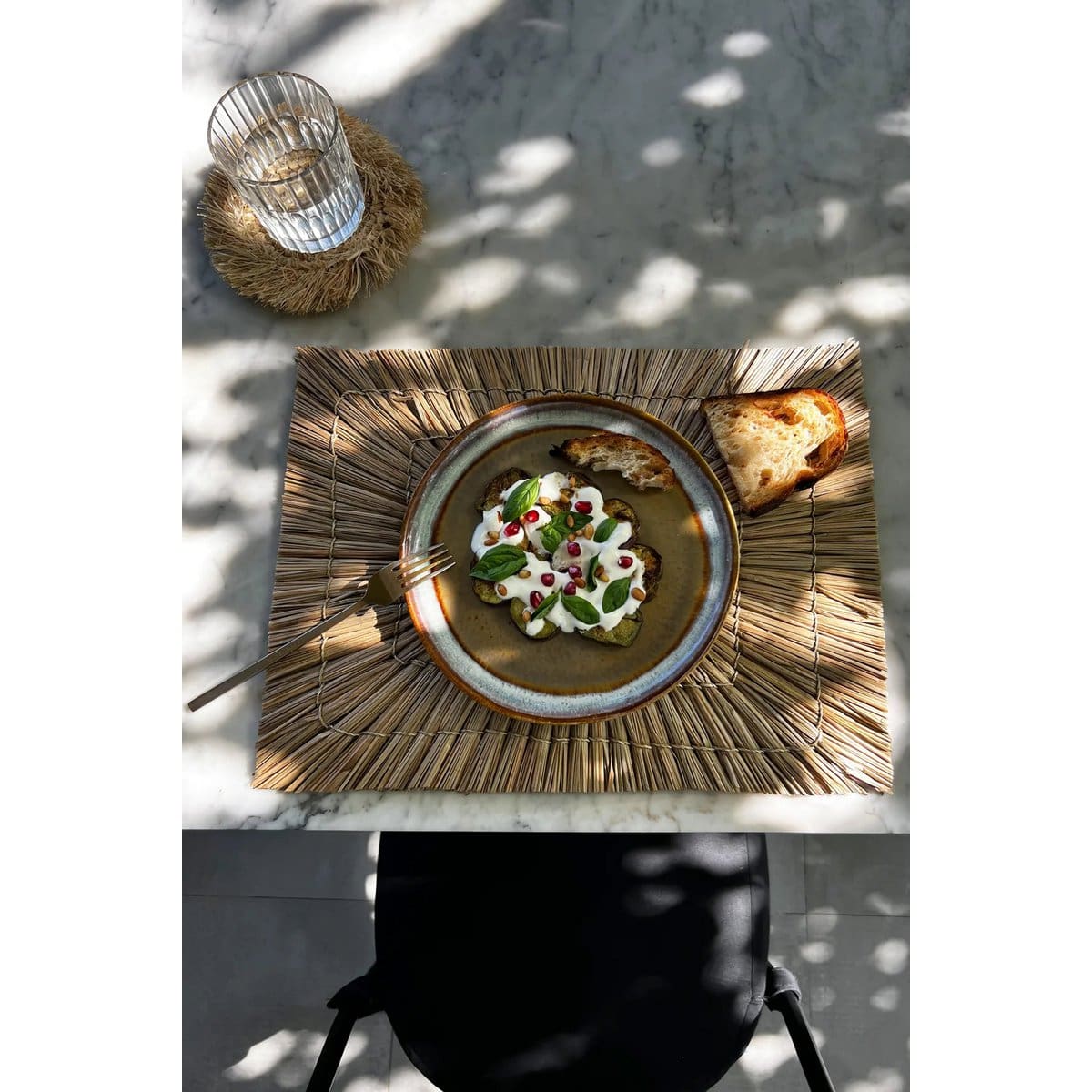 Assiettes à salade craquelées en céramique du Portugal (lot neuf de 6) M