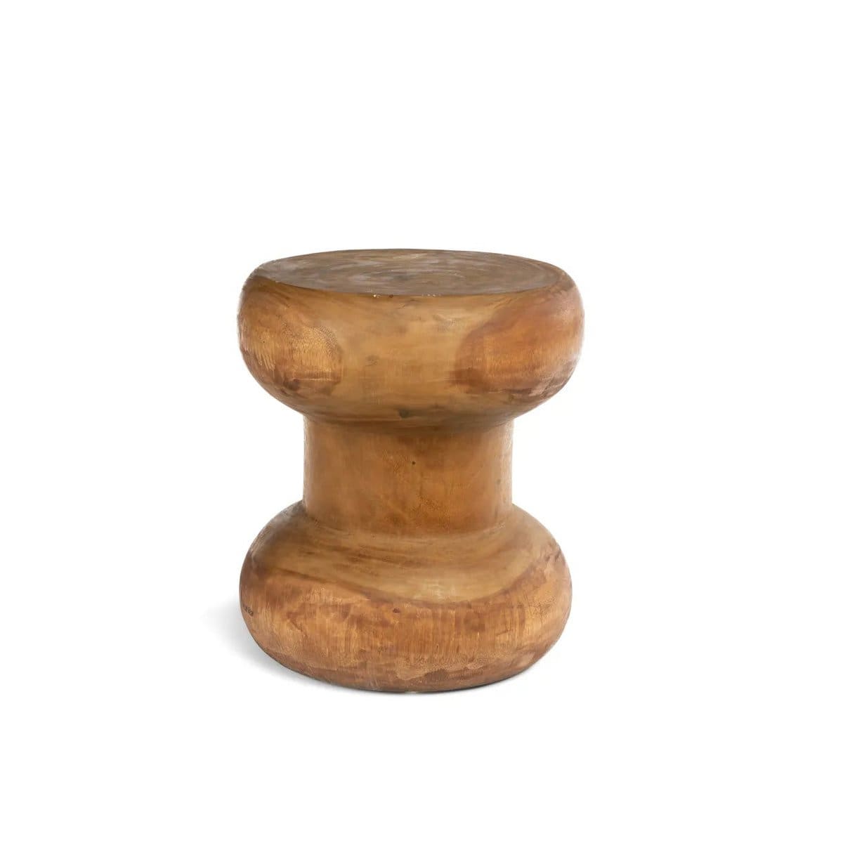 Wayra Sculptural – Tabouret en bois de suar massif à forme organique (pièce neuve)