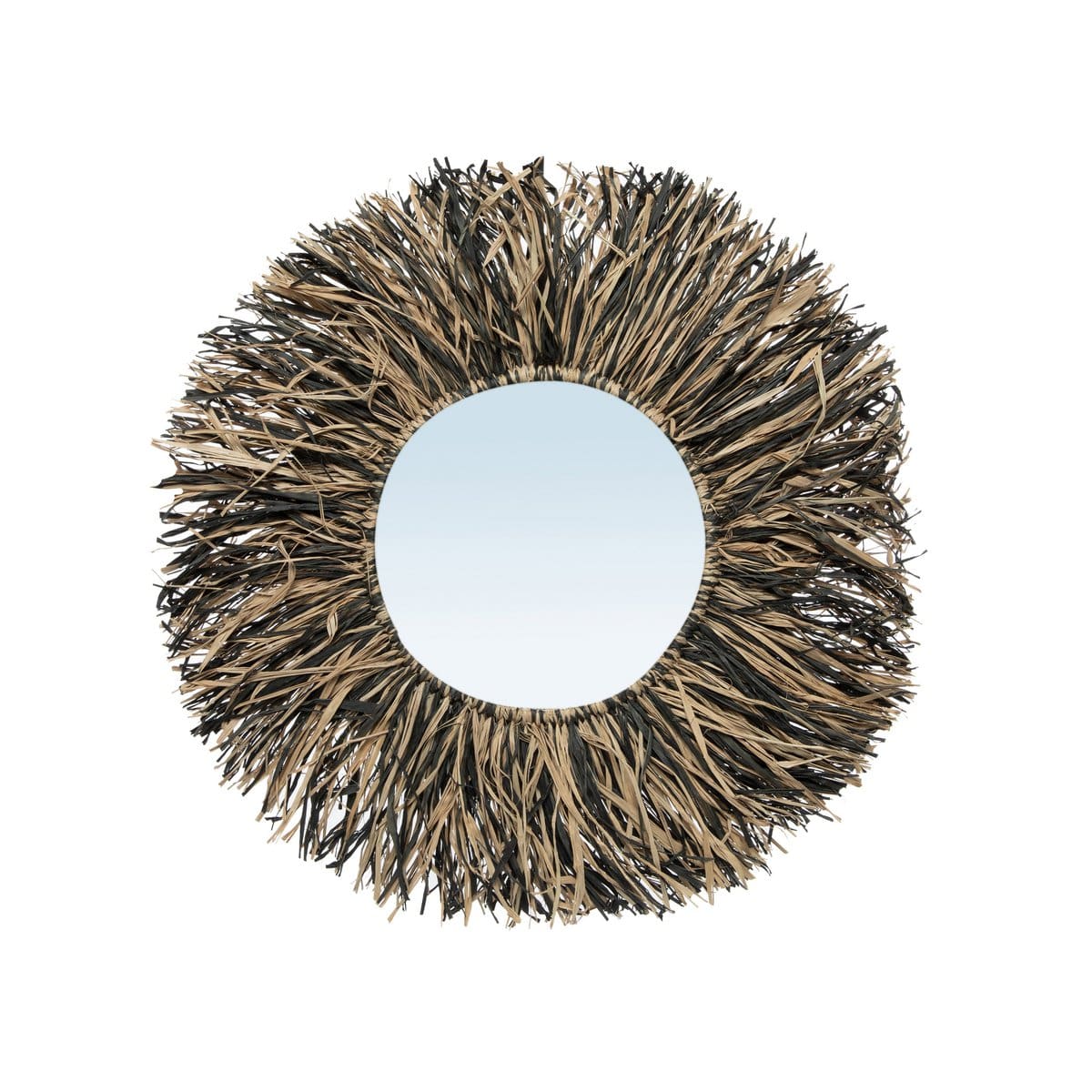 Le Miroir à Franges en Raphia – Noir Naturel – S