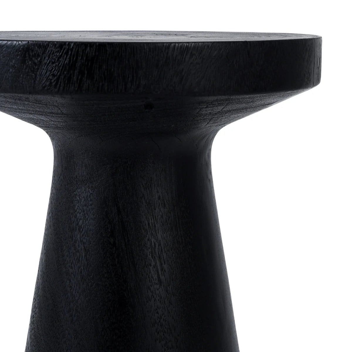 Table d’appoint Fidji – Design minimaliste en bois massif noir