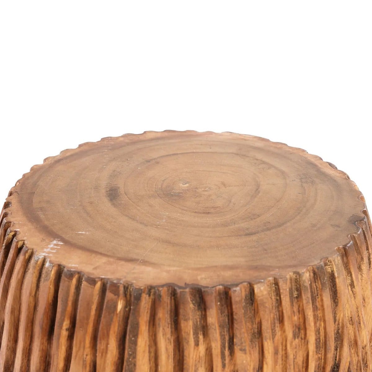 Tabouret Célèbes – Sculpture organique en bois de suar (pièce artisanale neuve) – Naturel 30×45 cm