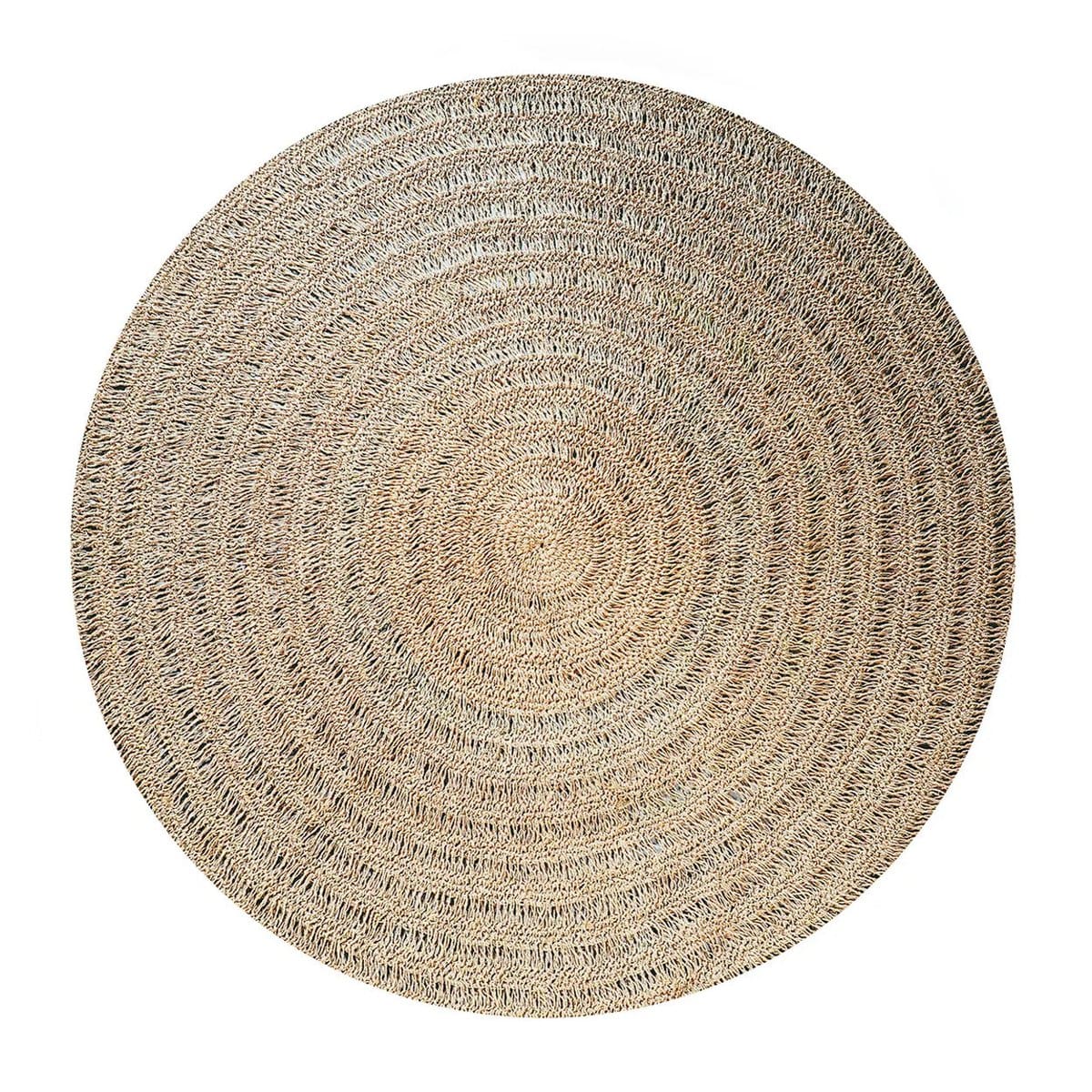 Tapis rond en jonc de mer – Fibres naturelles Ø150 cm (pièce neuve)