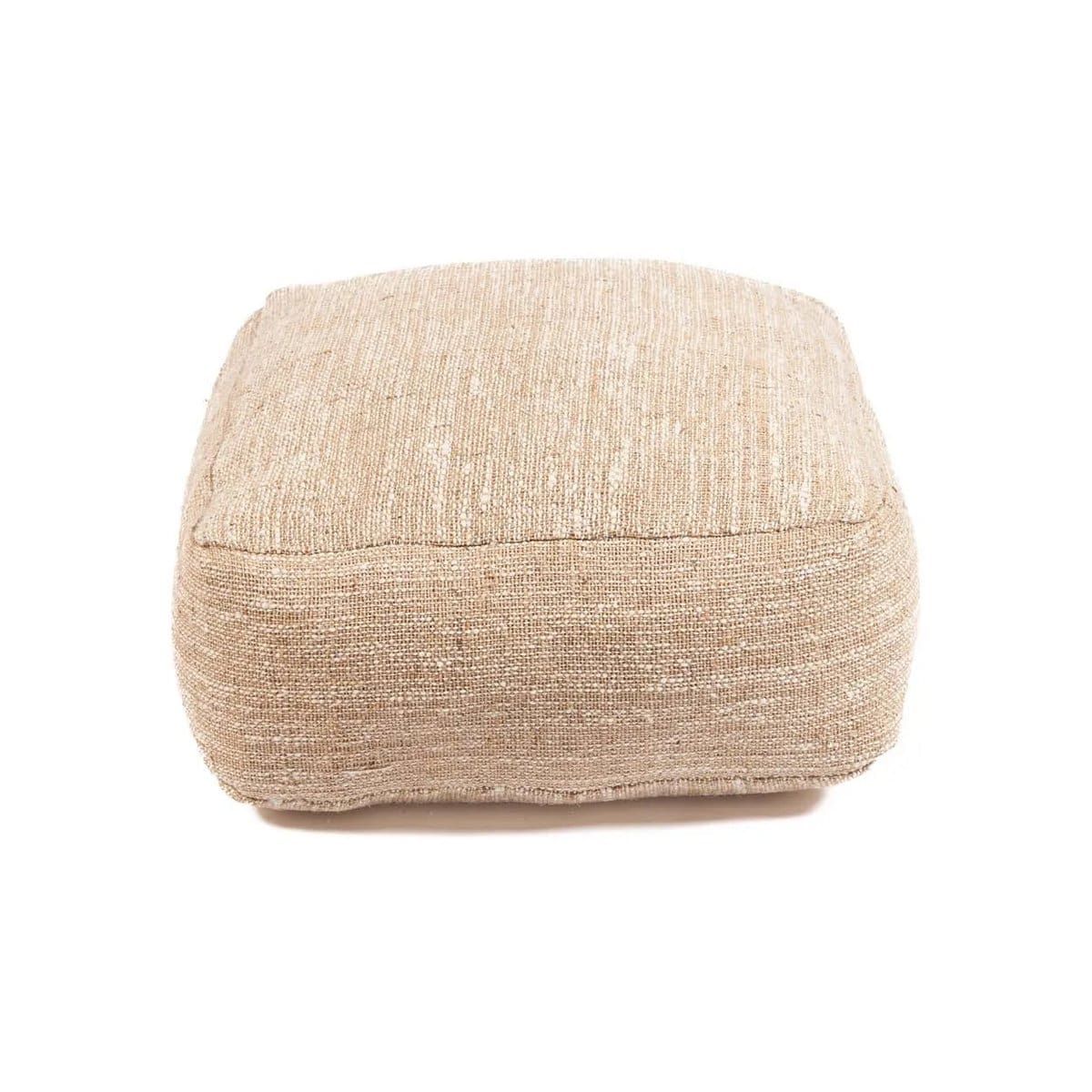 Pouf Comfy – Assise d’appoint en tissu beige doux (pièce neuve)
